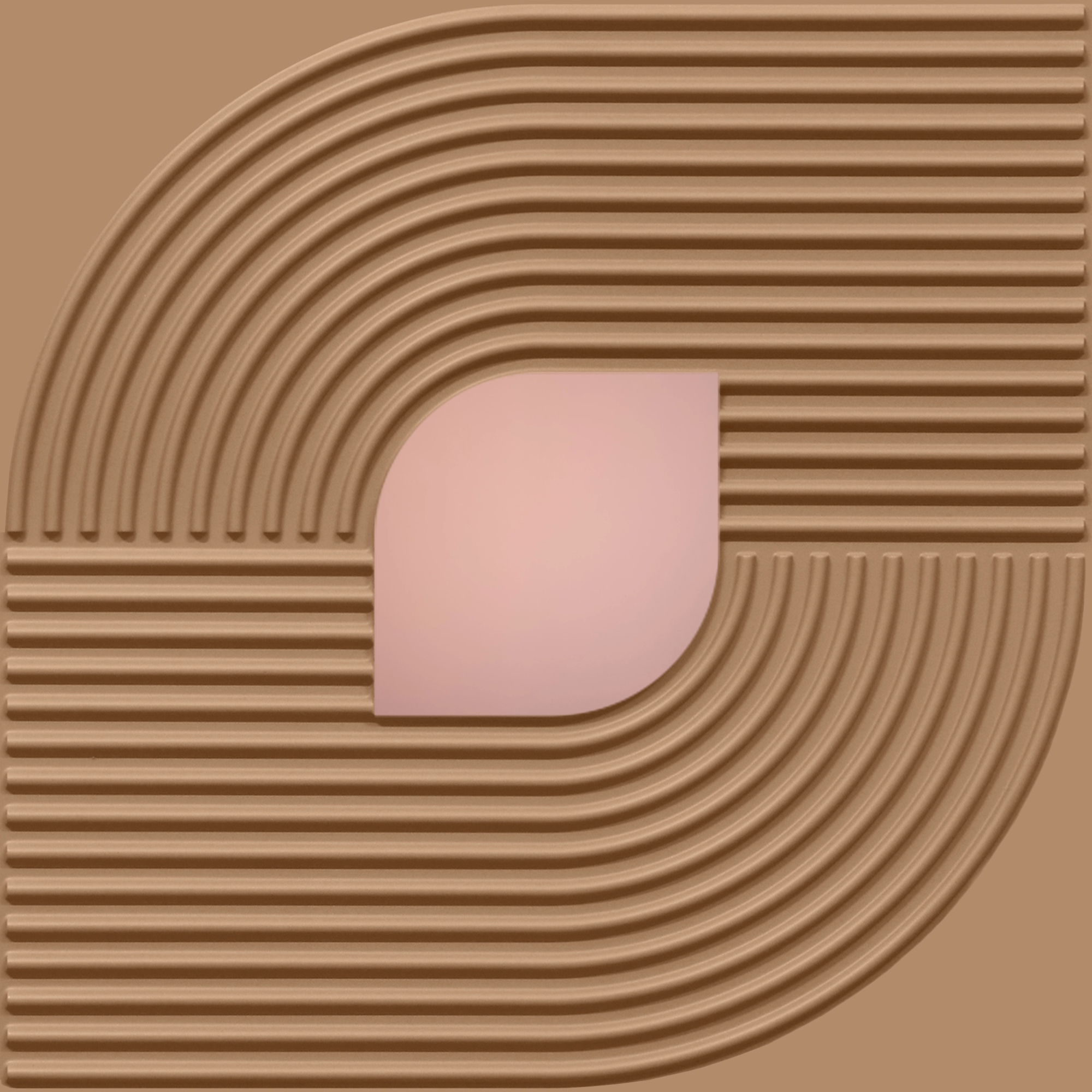 Peel and Stick Acrylic Mirror Color Rose Gold – For Design No – 2001 Contour Flow