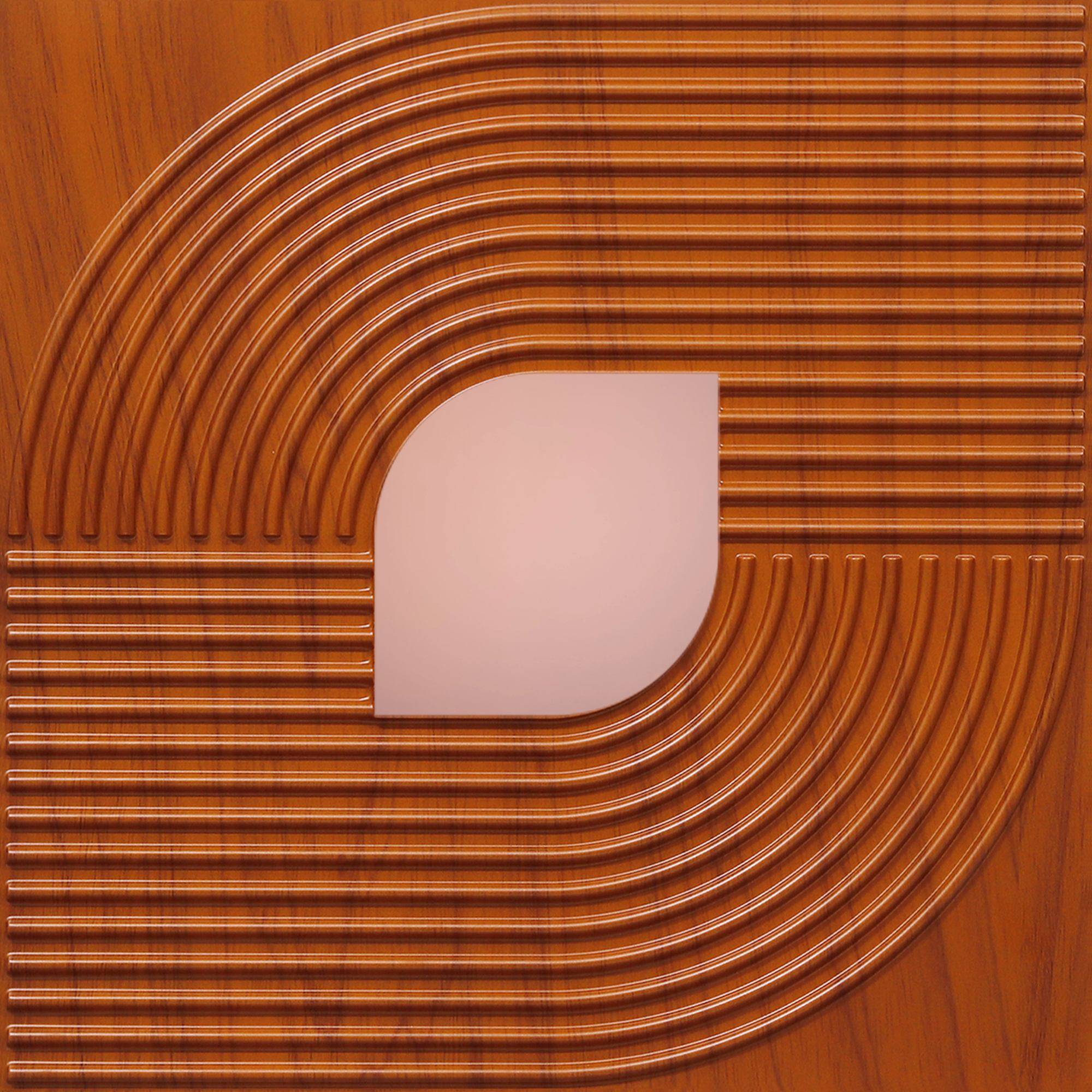 Peel and Stick Acrylic Mirror Color Rose Gold – For Design No – 2001 Contour Flow