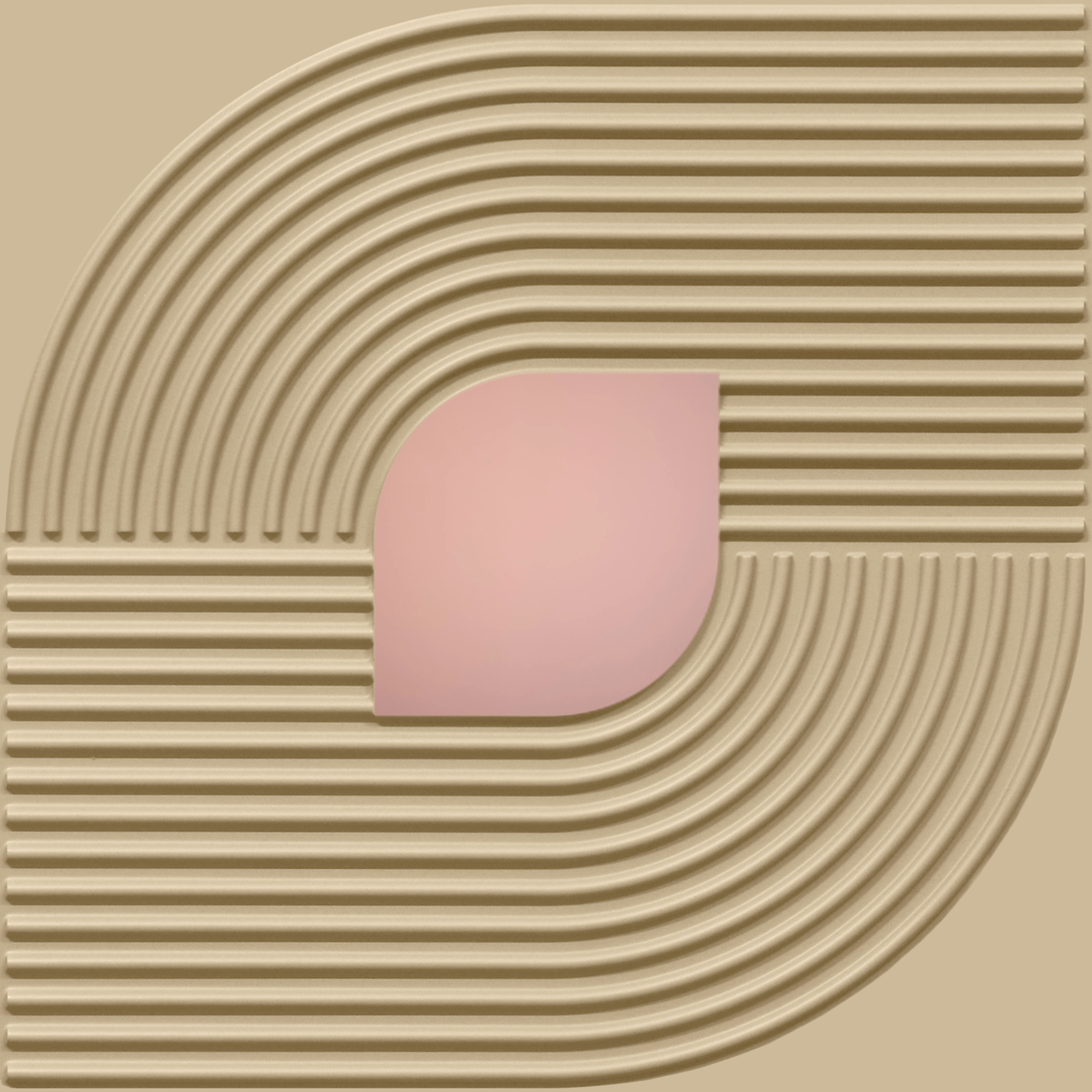 Peel and Stick Acrylic Mirror Color Rose Gold – For Design No – 2001 Contour Flow