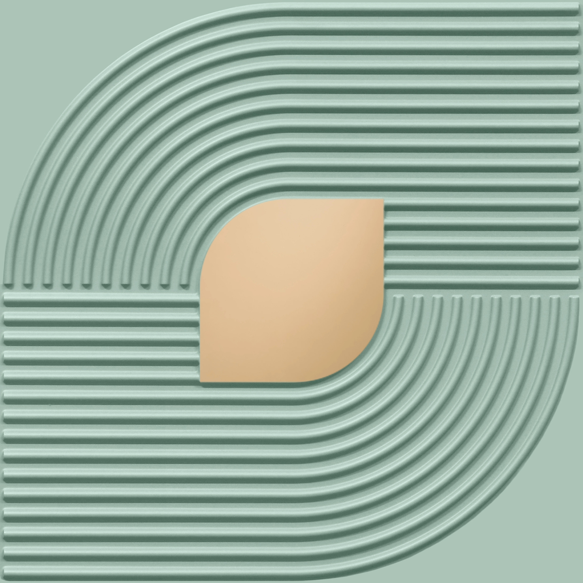 Peel and Stick Acrylic Mirror Color Copper – For Design No – 2001 Contour Flow