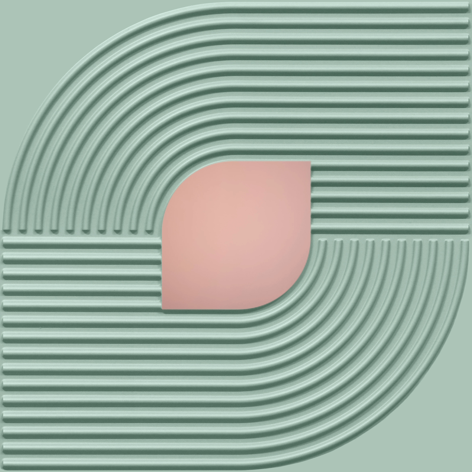 Peel and Stick Acrylic Mirror Color Rose Gold – For Design No – 2001 Contour Flow
