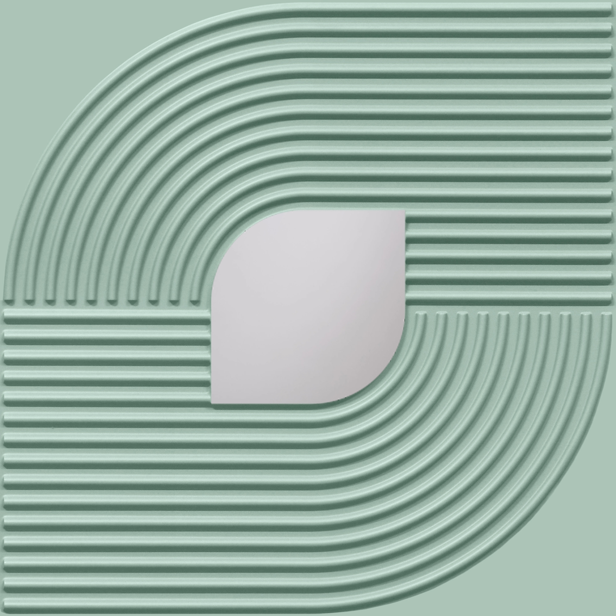 Peel and Stick Acrylic Mirror Color Silver – For Design No – 2001 Contour Flow