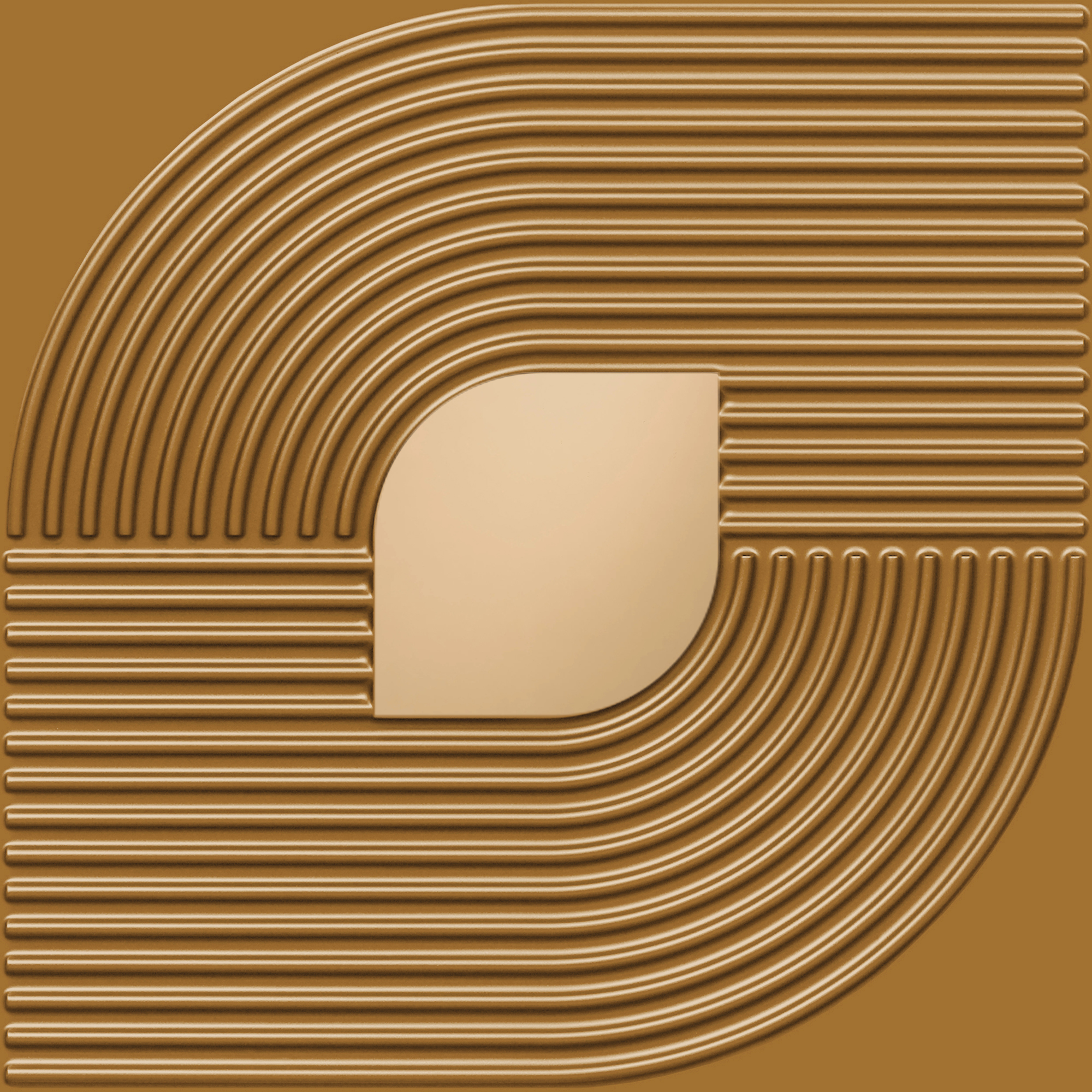 Peel and Stick Acrylic Mirror Color Copper – For Design No – 2001 Contour Flow
