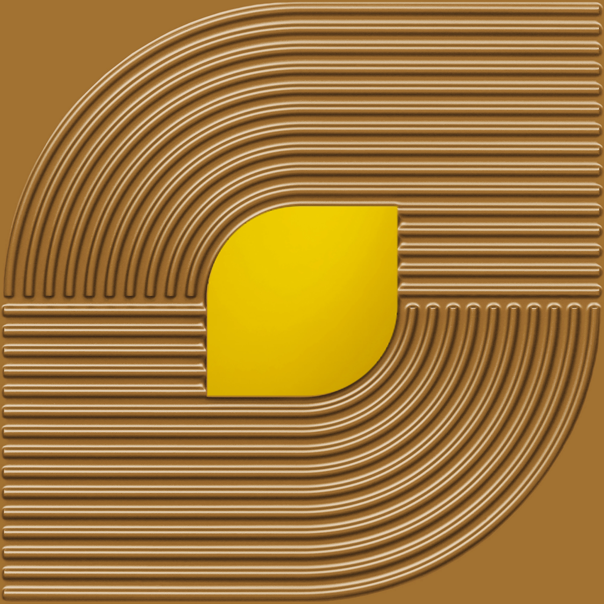 Peel and Stick Acrylic Mirror Color Gold – For Design No – 2001 Contour Flow