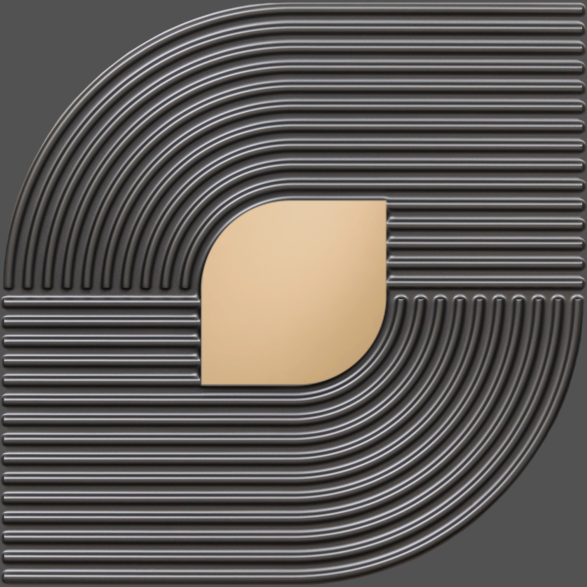 Peel and Stick Acrylic Mirror Color Copper – For Design No – 2001 Contour Flow