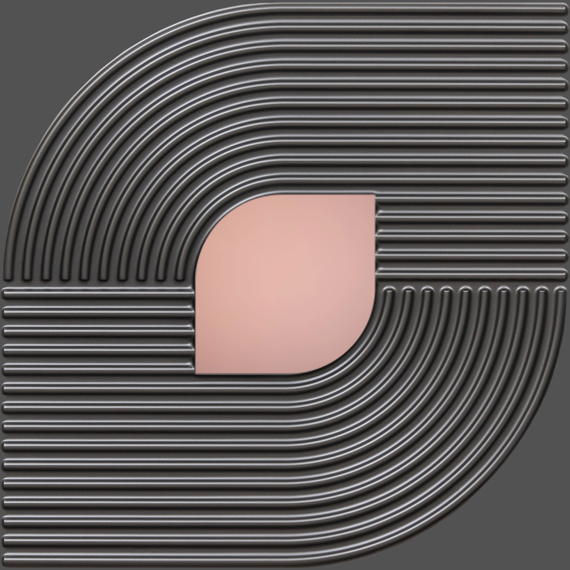Peel and Stick Acrylic Mirror Color Rose Gold – For Design No – 2001 Contour Flow