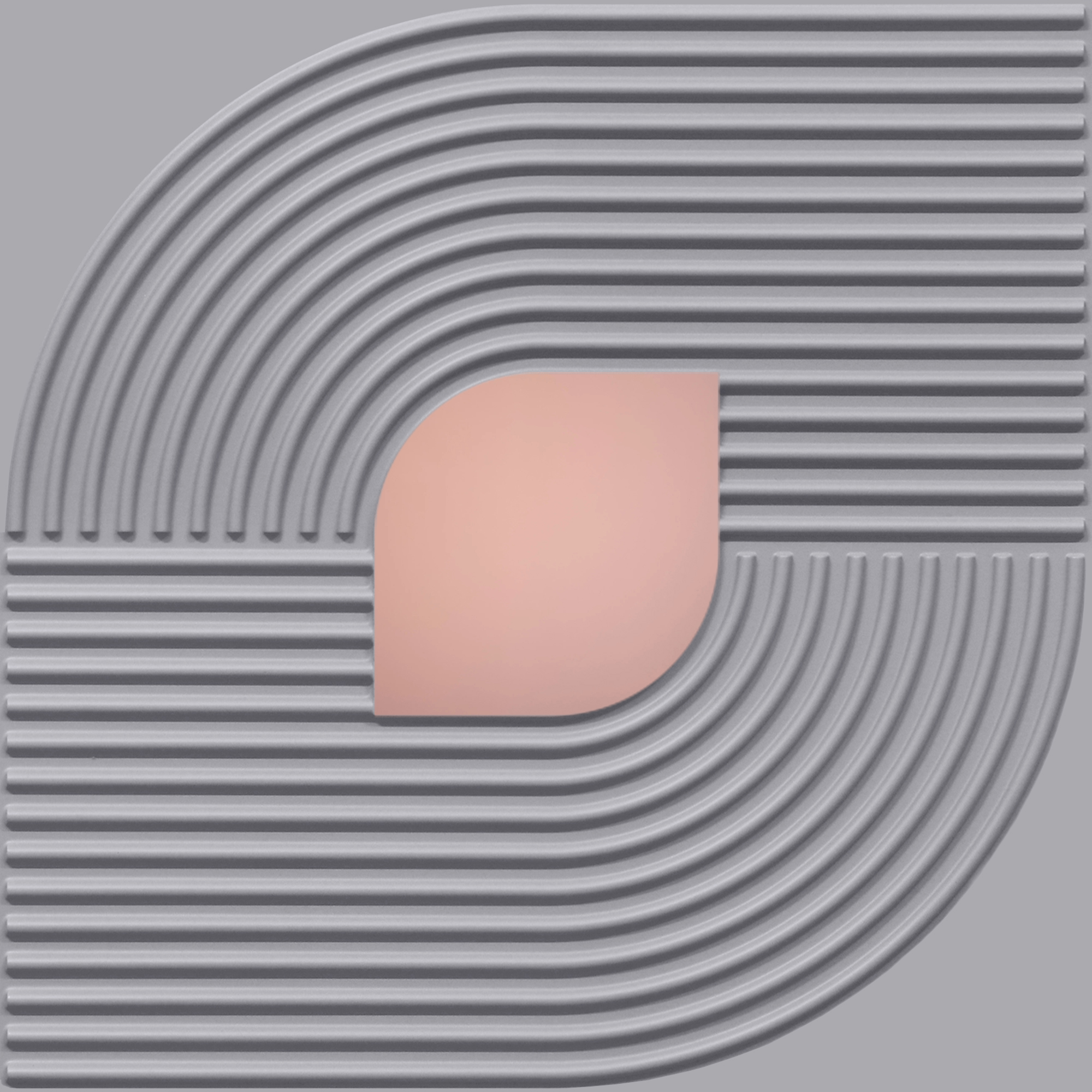 Peel and Stick Acrylic Mirror Color Rose Gold – For Design No – 2001 Contour Flow