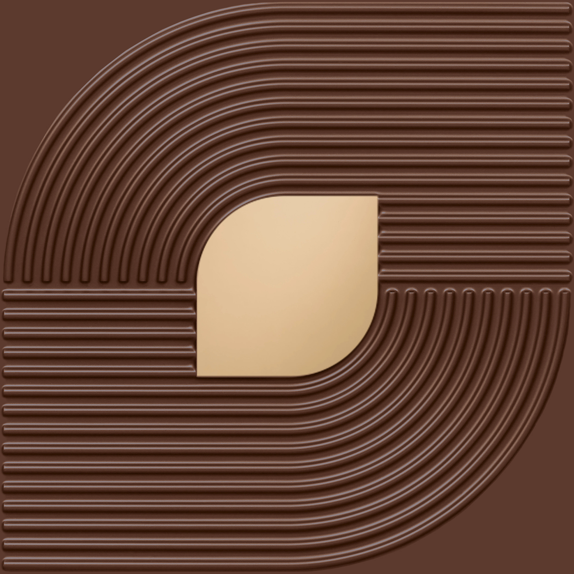 Peel and Stick Acrylic Mirror Color Copper – For Design No – 2001 Contour Flow