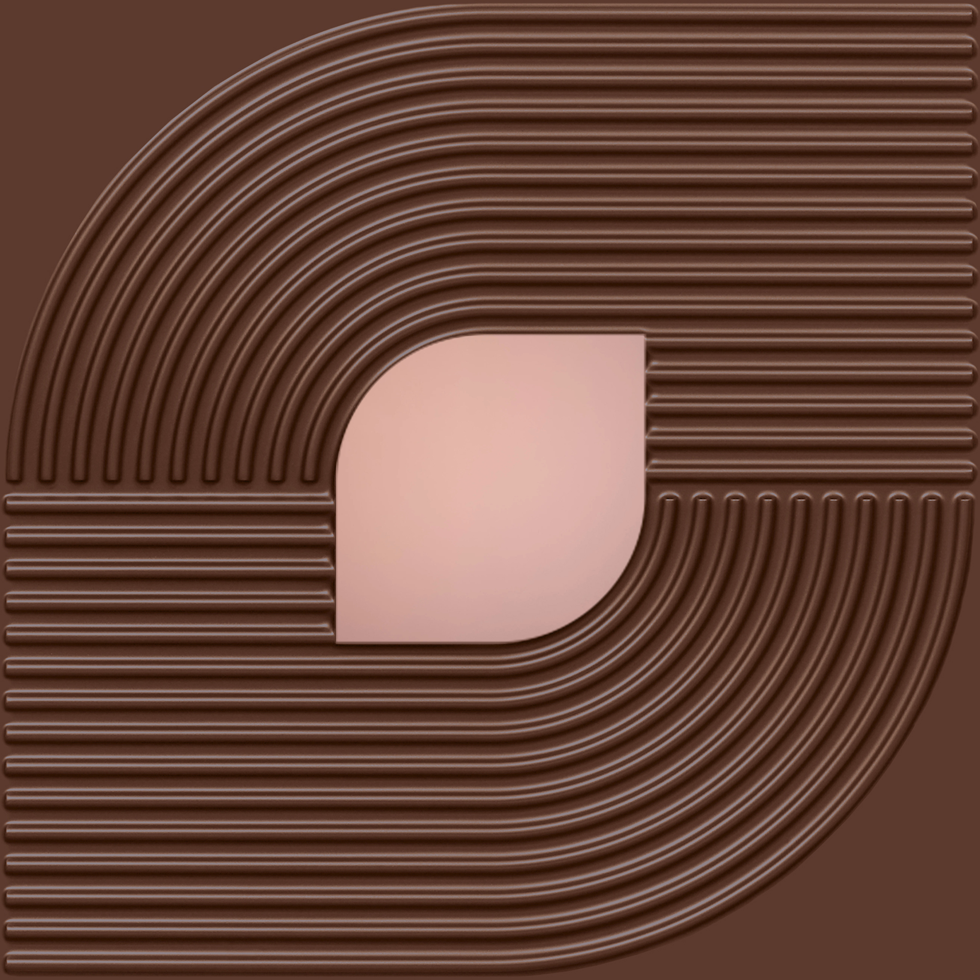Peel and Stick Acrylic Mirror Color Rose Gold – For Design No – 2001 Contour Flow
