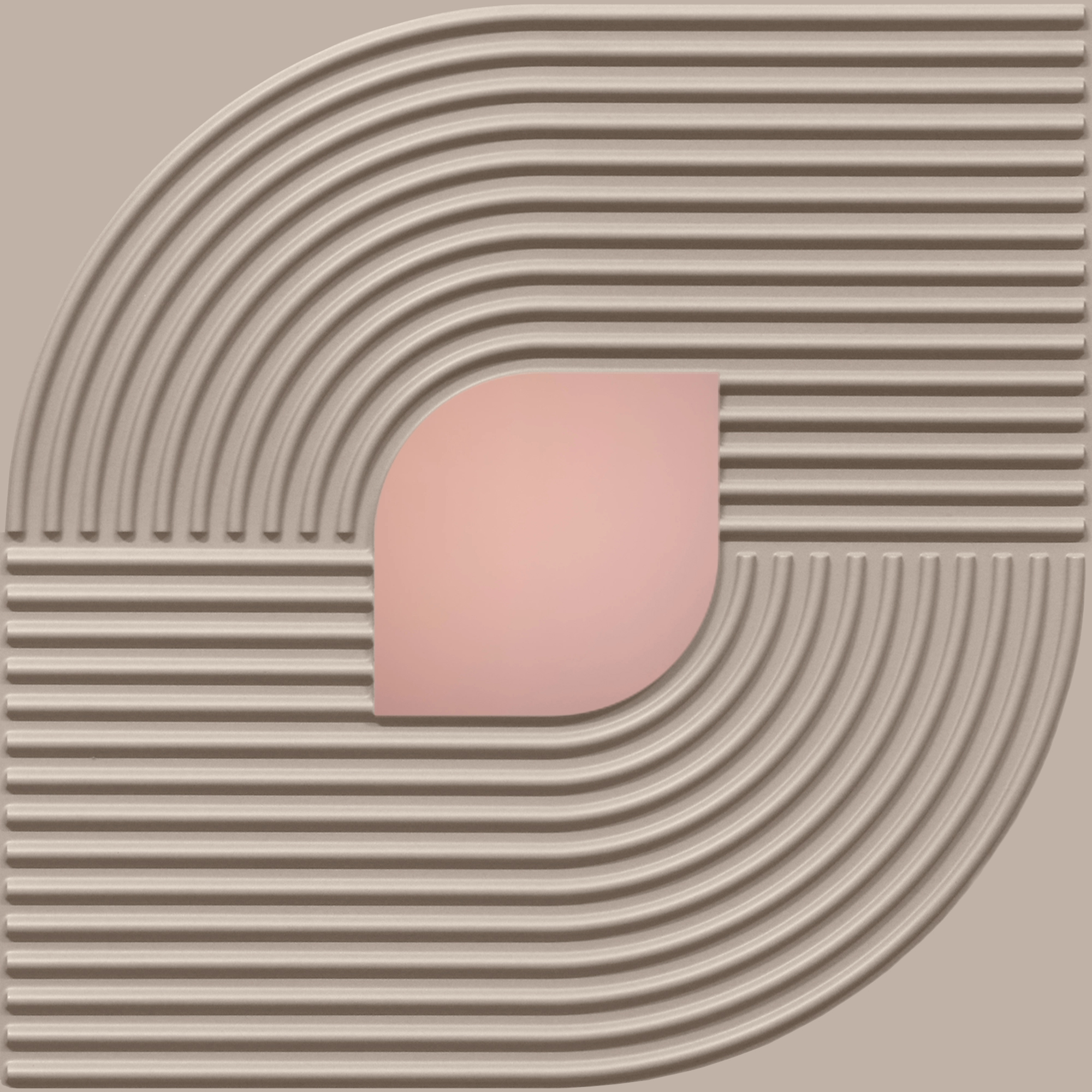 Peel and Stick Acrylic Mirror Color Rose Gold – For Design No – 2001 Contour Flow