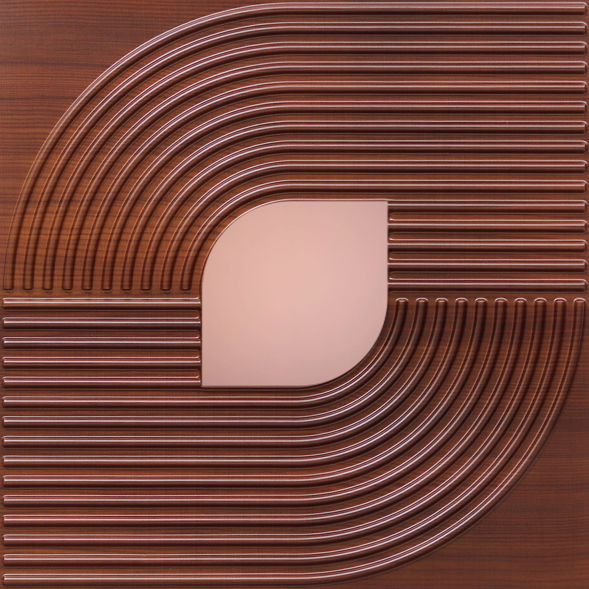 Peel and Stick Acrylic Mirror Color Rose Gold – For Design No – 2001 Contour Flow