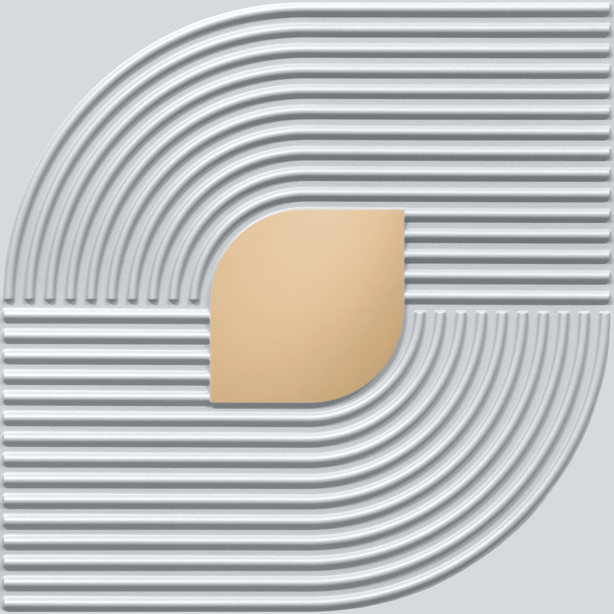 Peel and Stick Acrylic Mirror Color Copper – For Design No – 2001 Contour Flow