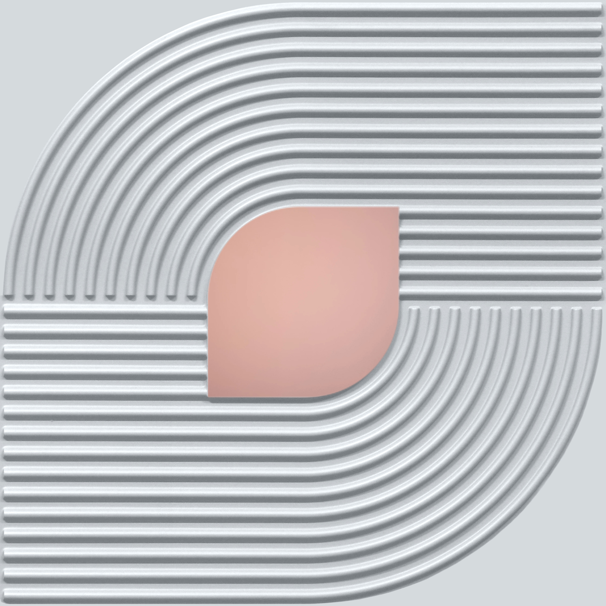 Peel and Stick Acrylic Mirror Color Rose Gold – For Design No – 2001 Contour Flow