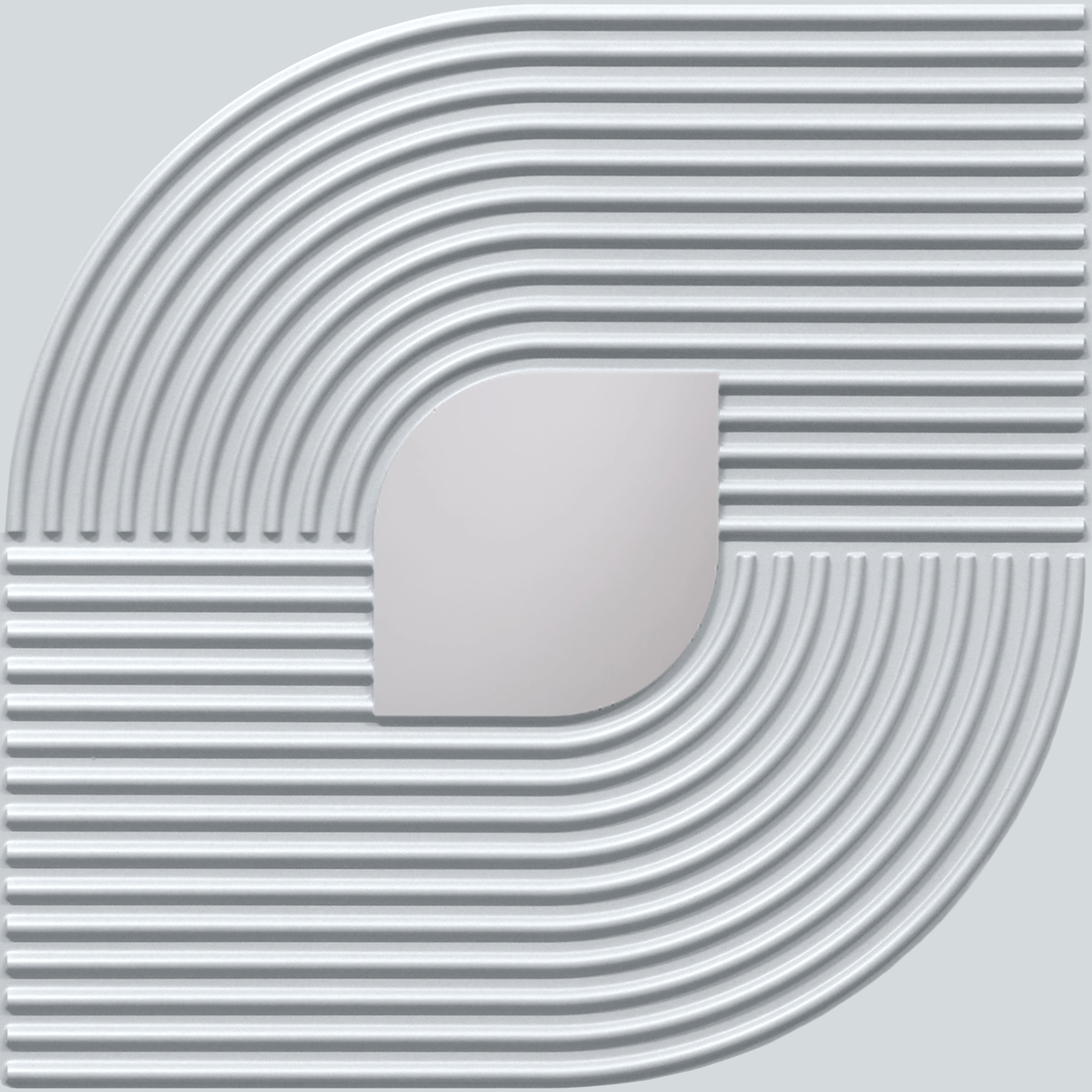 Peel and Stick Acrylic Mirror Color Silver – For Design No – 2001 Contour Flow