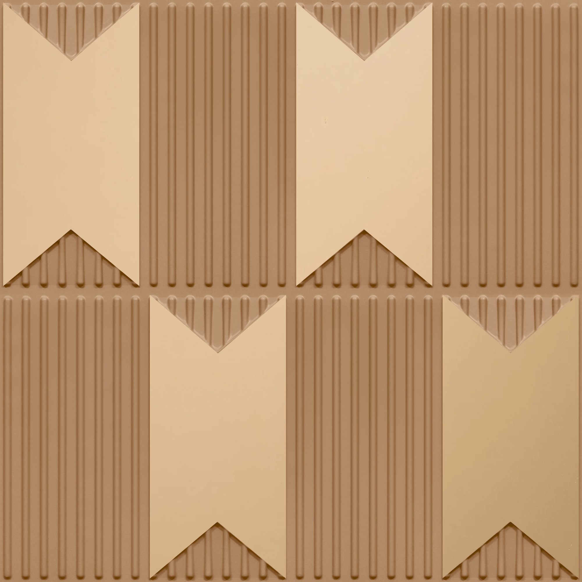 Peel and Stick Acrylic Mirror Color Copper – For Design No – 2002 Chevron Crest