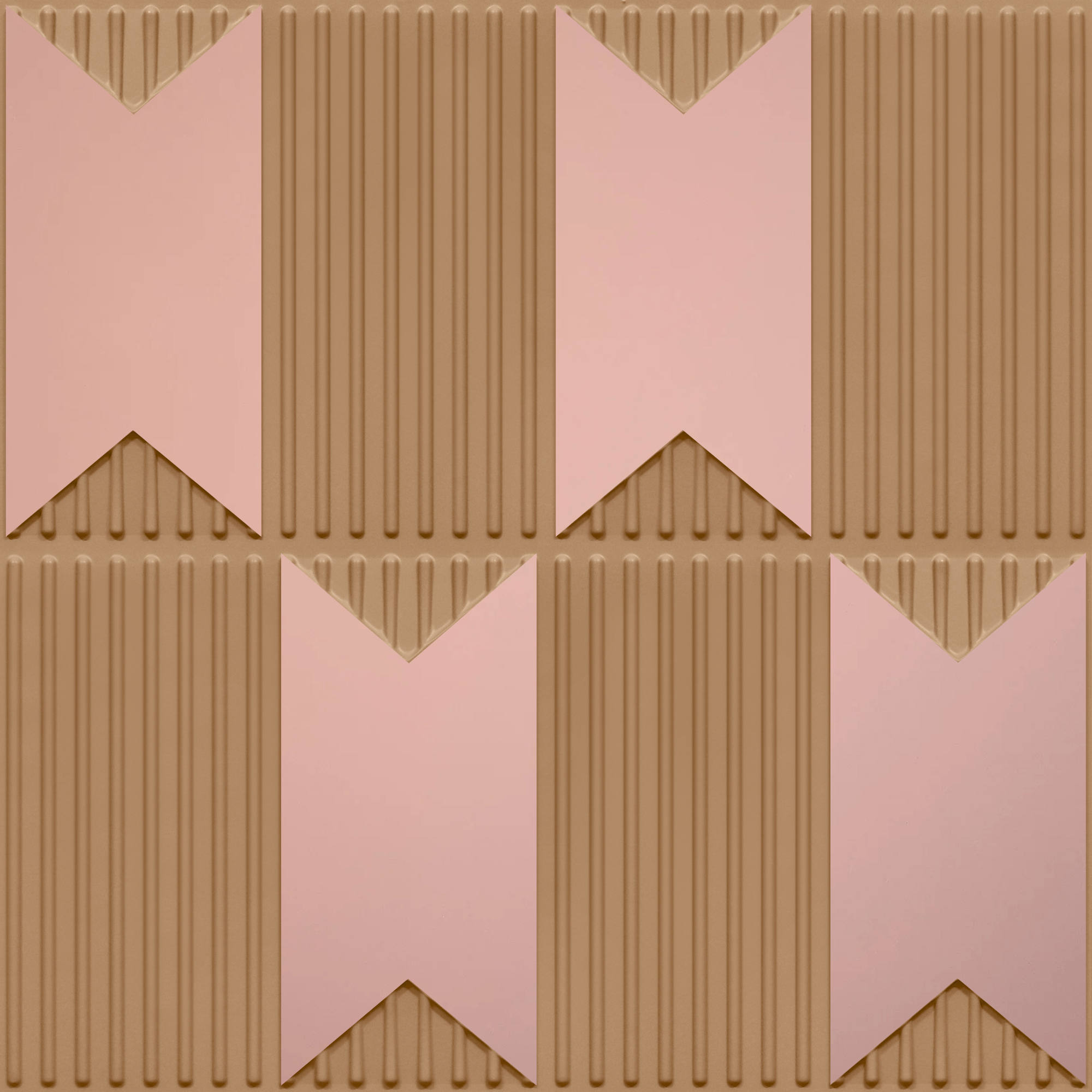 Peel and Stick Acrylic Mirror Color Rose Gold – For Design No – 2002 Chevron Crest