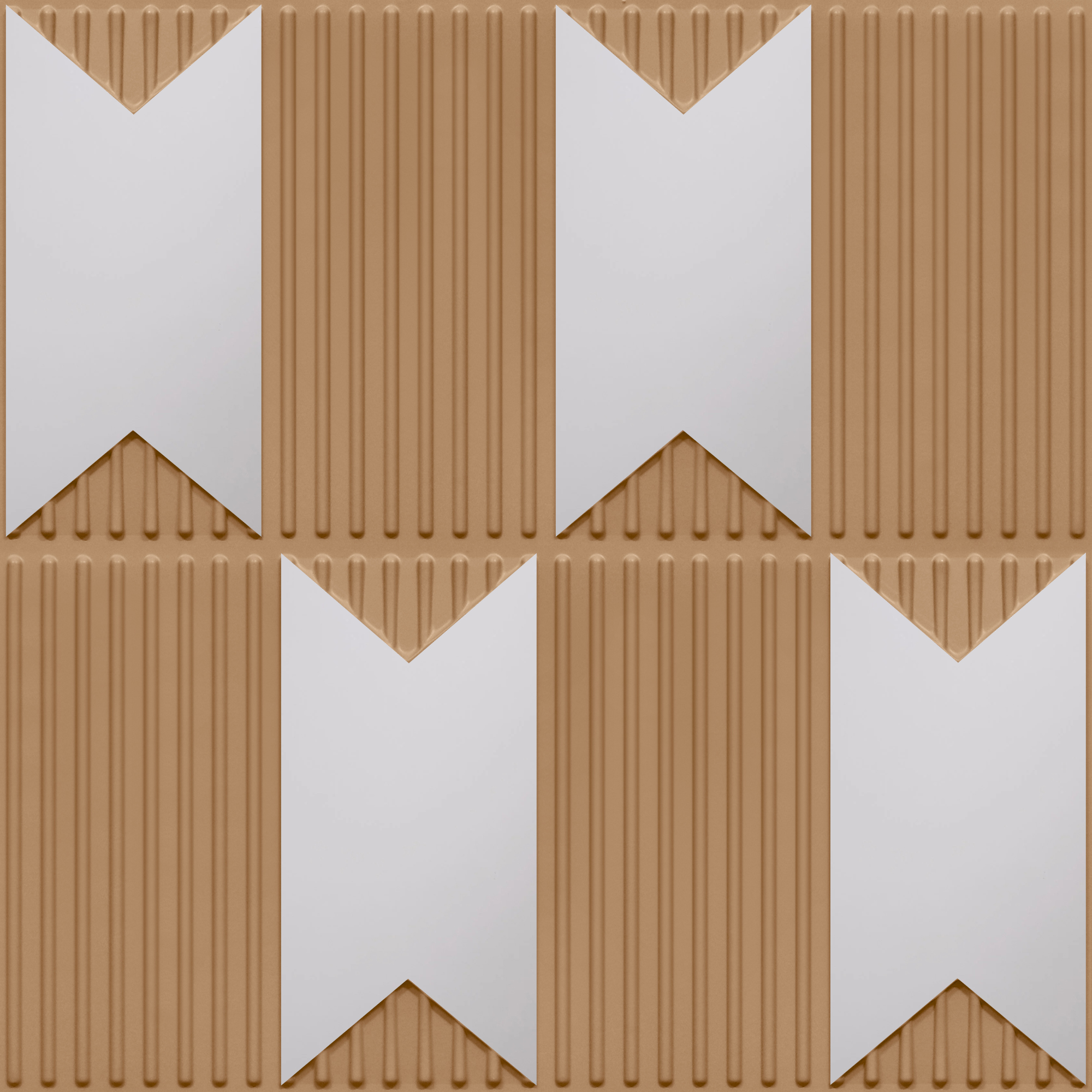 Peel and Stick Acrylic Mirror Color Silver – For Design No – 2002 Chevron Crest