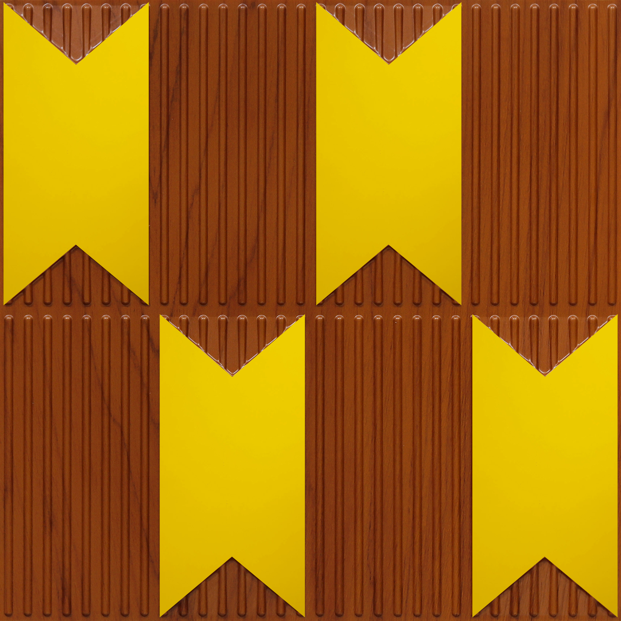 Peel and Stick Acrylic Mirror Color Gold – For Design No – 2002 Chevron Crest