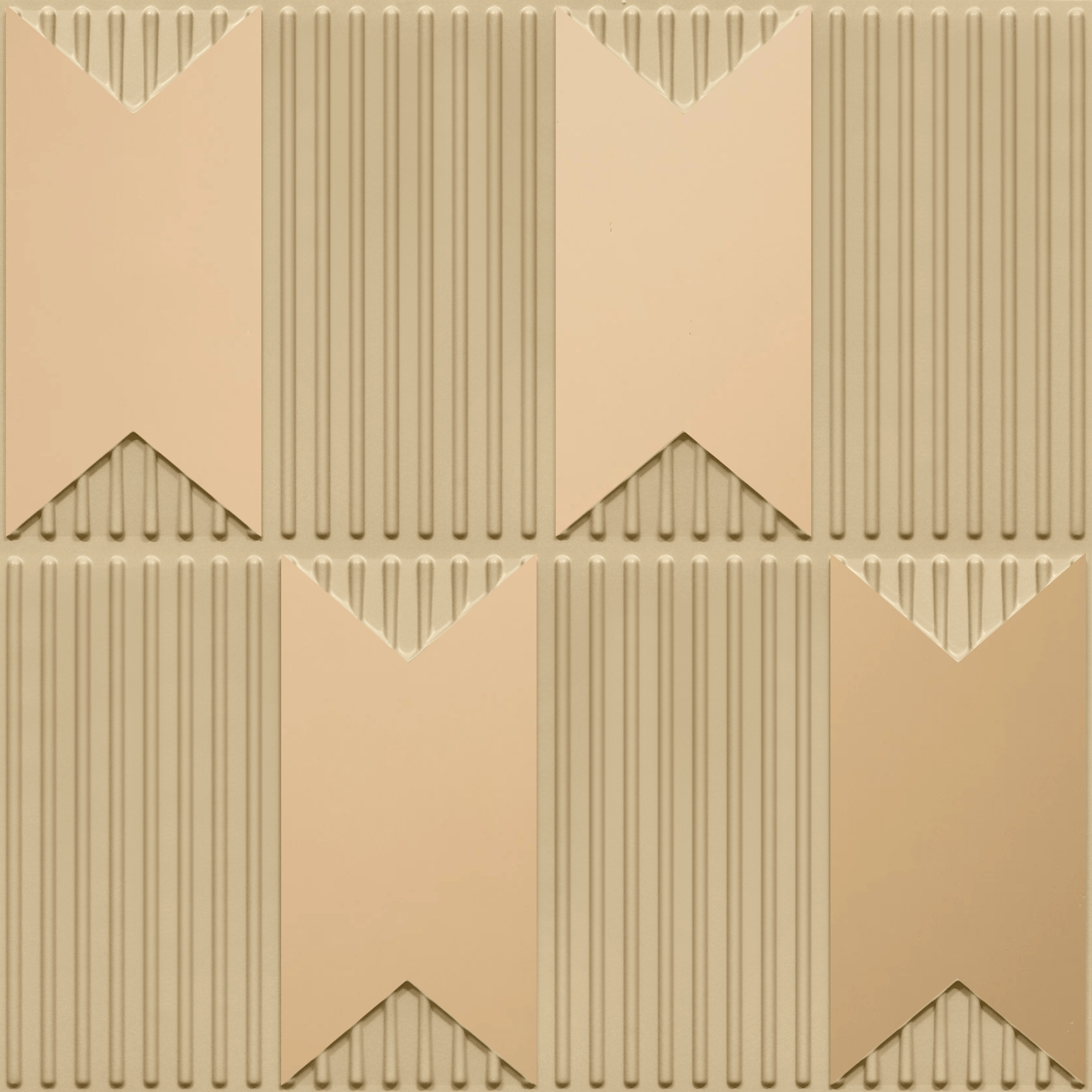 Peel and Stick Acrylic Mirror Color Copper – For Design No – 2002 Chevron Crest