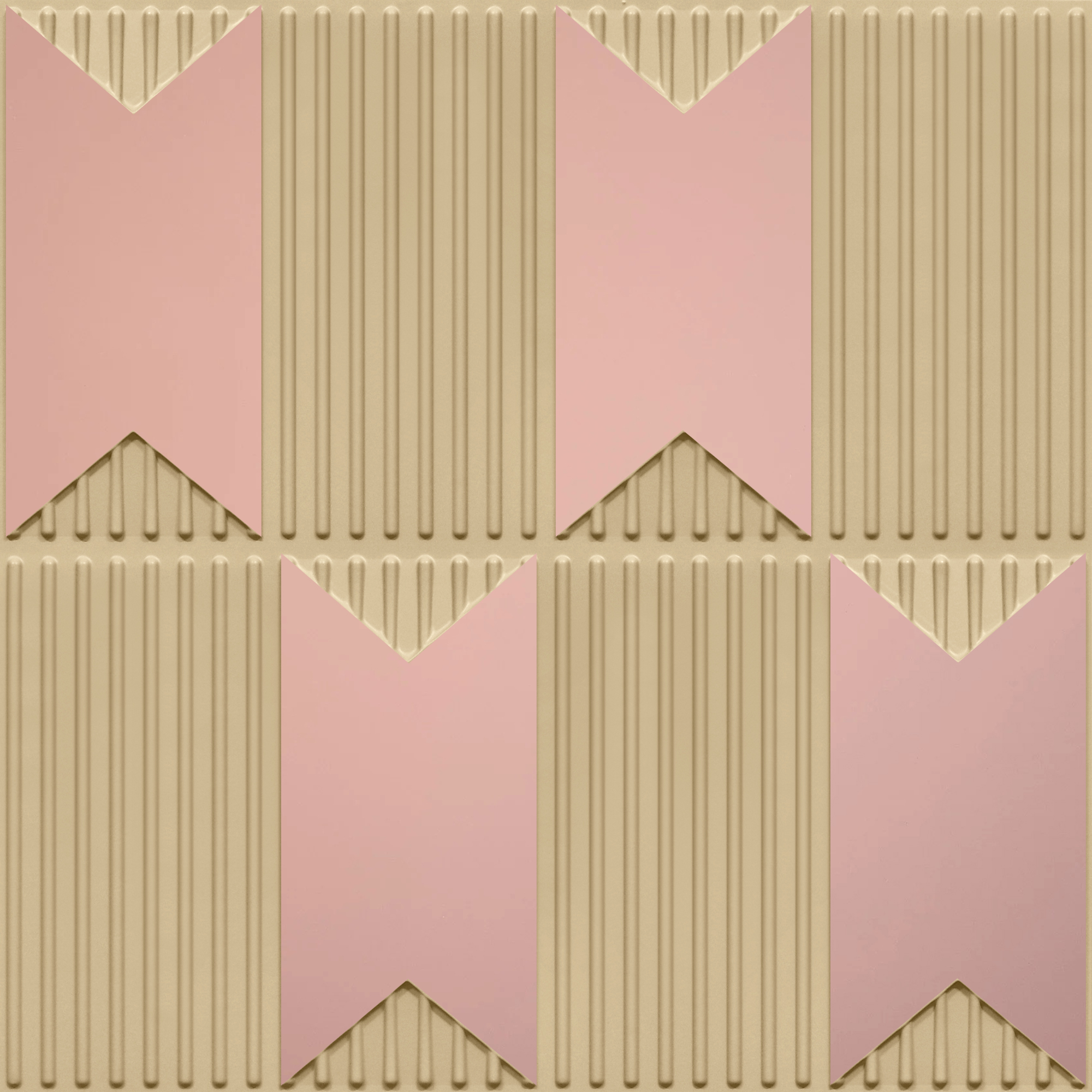 Peel and Stick Acrylic Mirror Color Rose Gold – For Design No – 2002 Chevron Crest