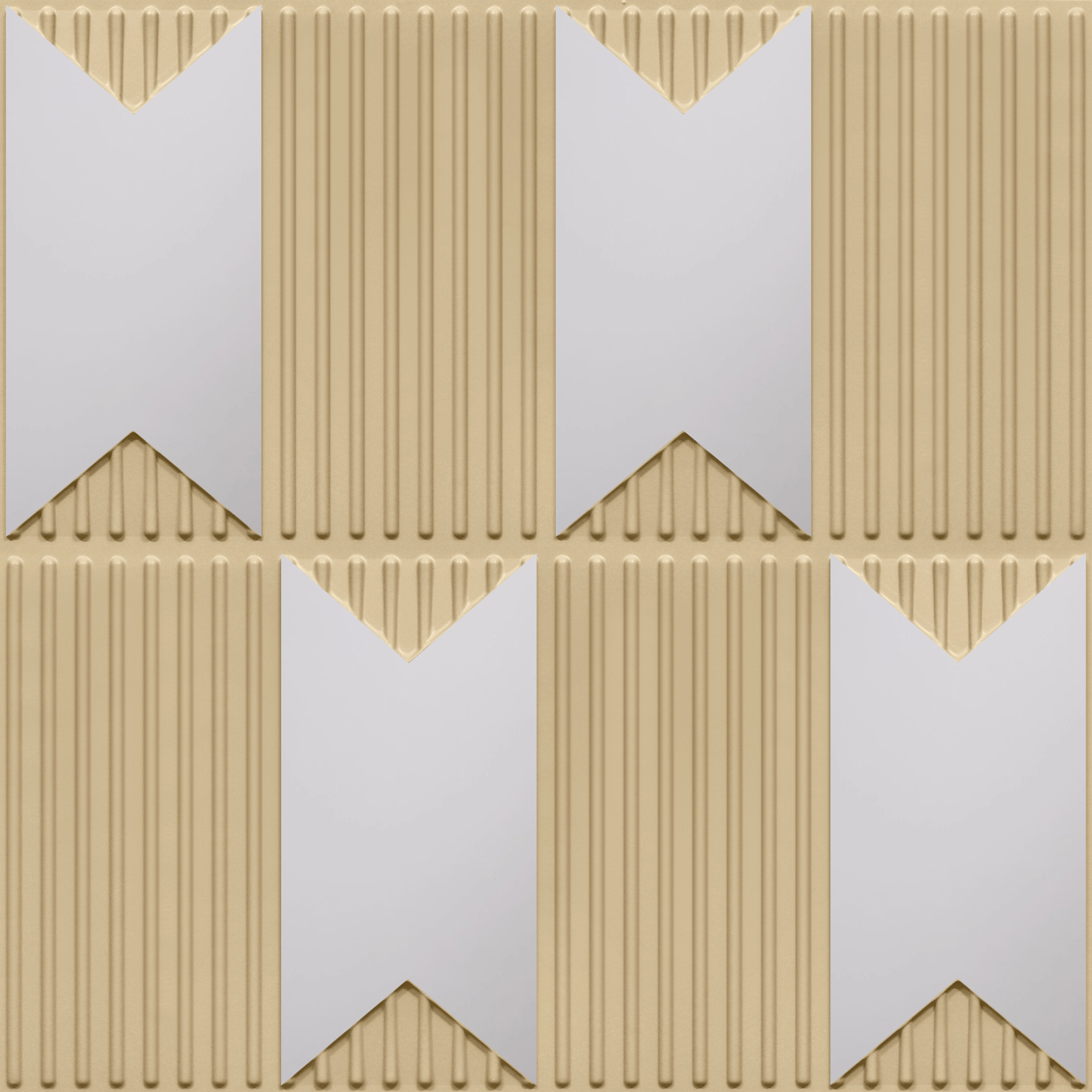 Peel and Stick Acrylic Mirror Color Silver – For Design No – 2002 Chevron Crest