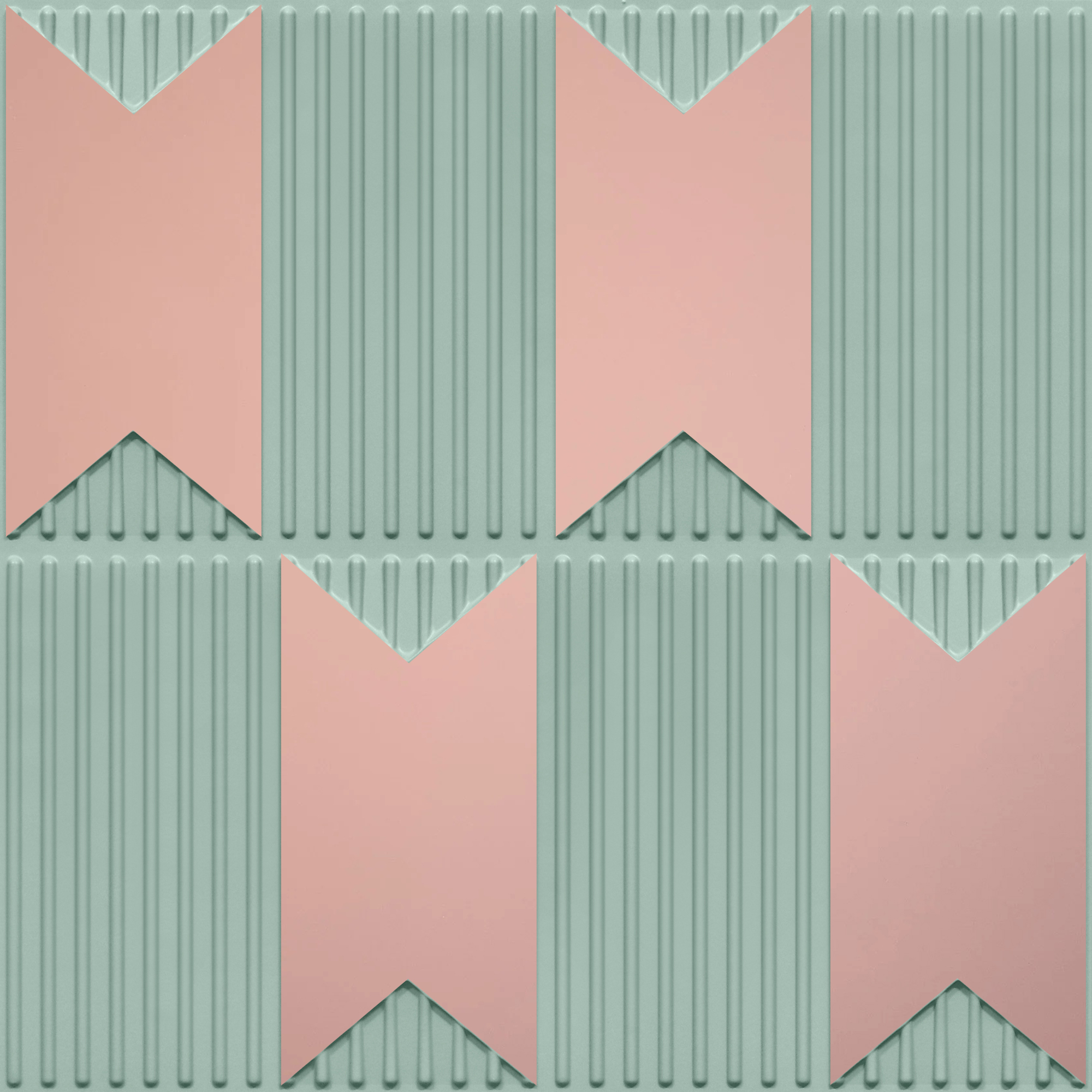 Peel and Stick Acrylic Mirror Color Rose Gold – For Design No – 2002 Chevron Crest