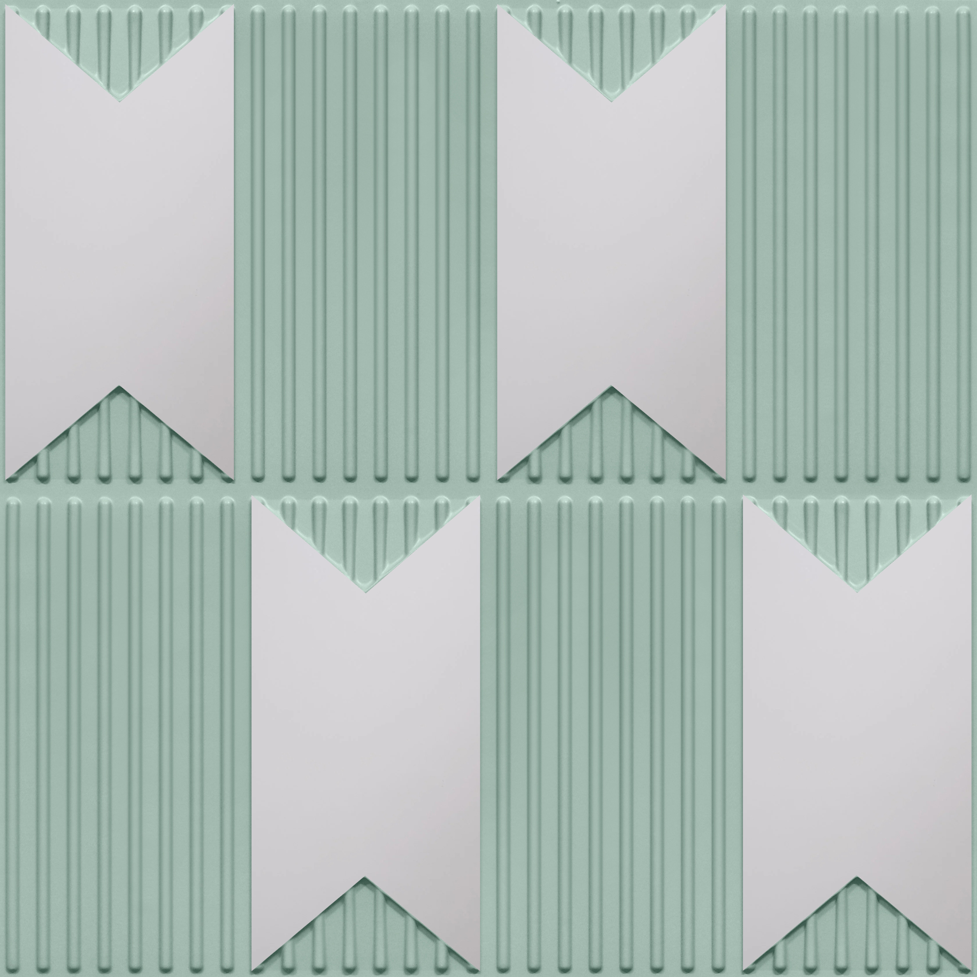 Peel and Stick Acrylic Mirror Color Silver – For Design No – 2002 Chevron Crest