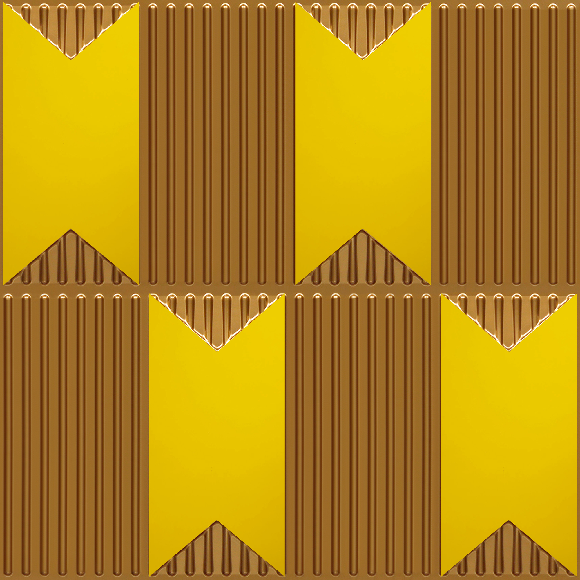 Peel and Stick Acrylic Mirror Color Gold – For Design No – 2002 Chevron Crest