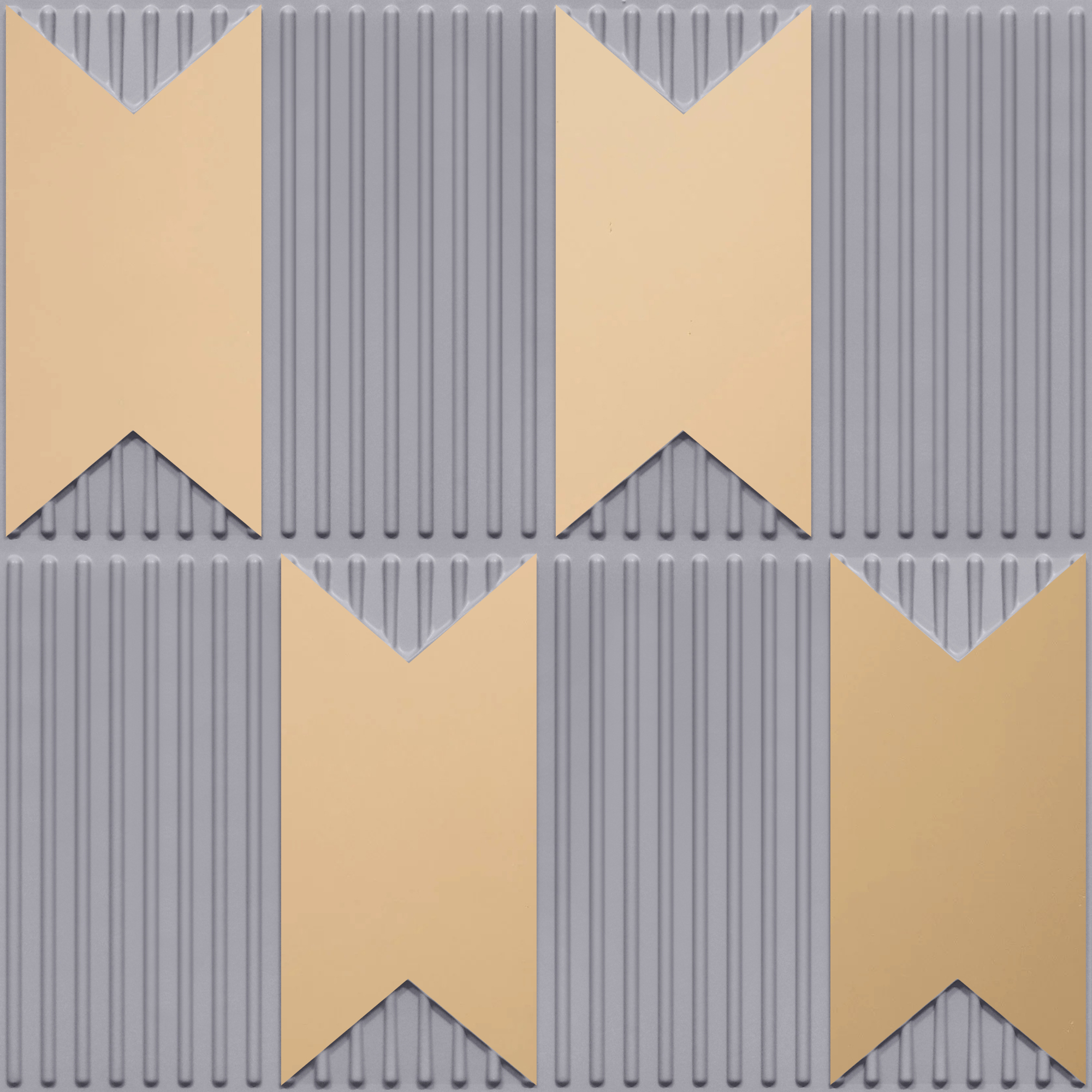 Peel and Stick Acrylic Mirror Color Copper – For Design No – 2002 Chevron Crest