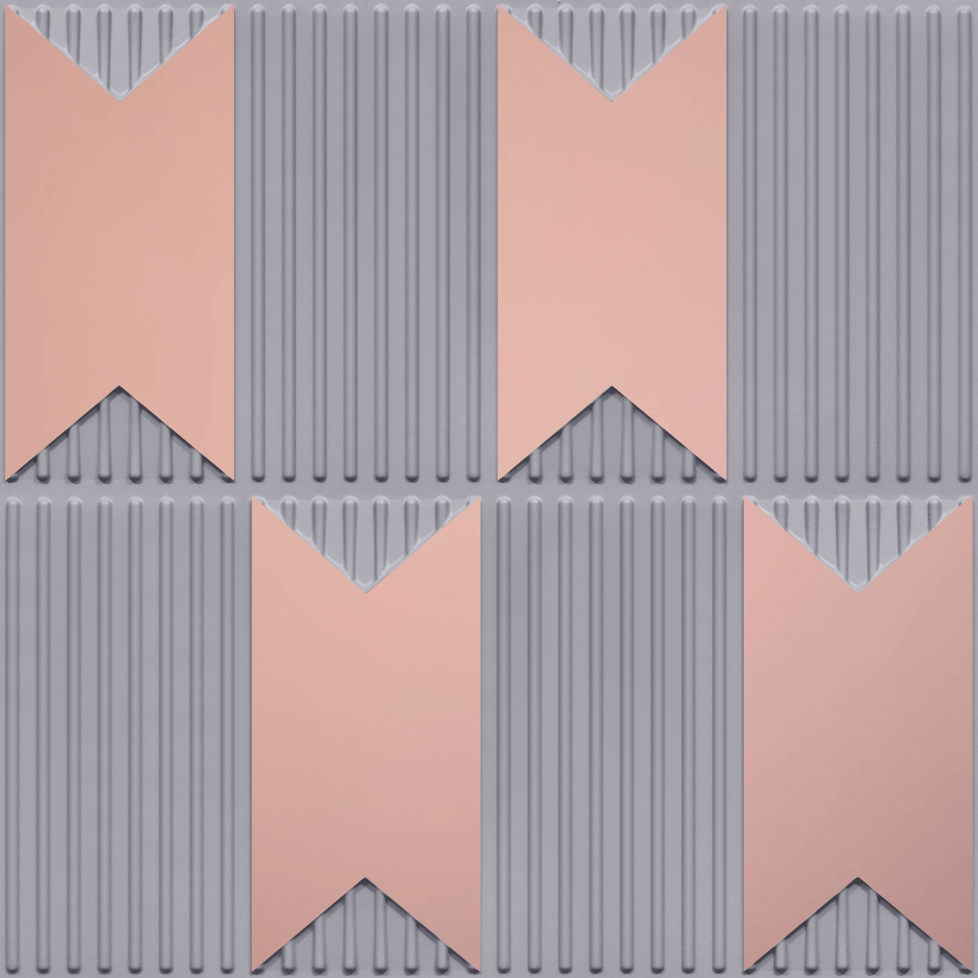 Peel and Stick Acrylic Mirror Color Rose Gold – For Design No – 2002 Chevron Crest