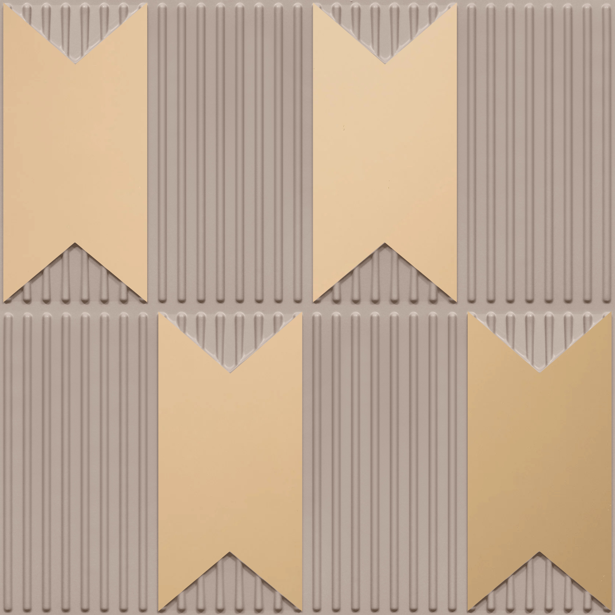 Peel and Stick Acrylic Mirror Color Copper – For Design No – 2002 Chevron Crest