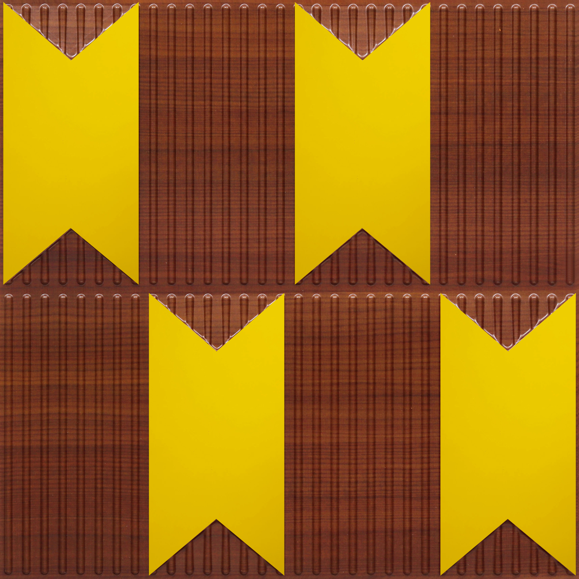 Peel and Stick Acrylic Mirror Color Gold – For Design No – 2002 Chevron Crest