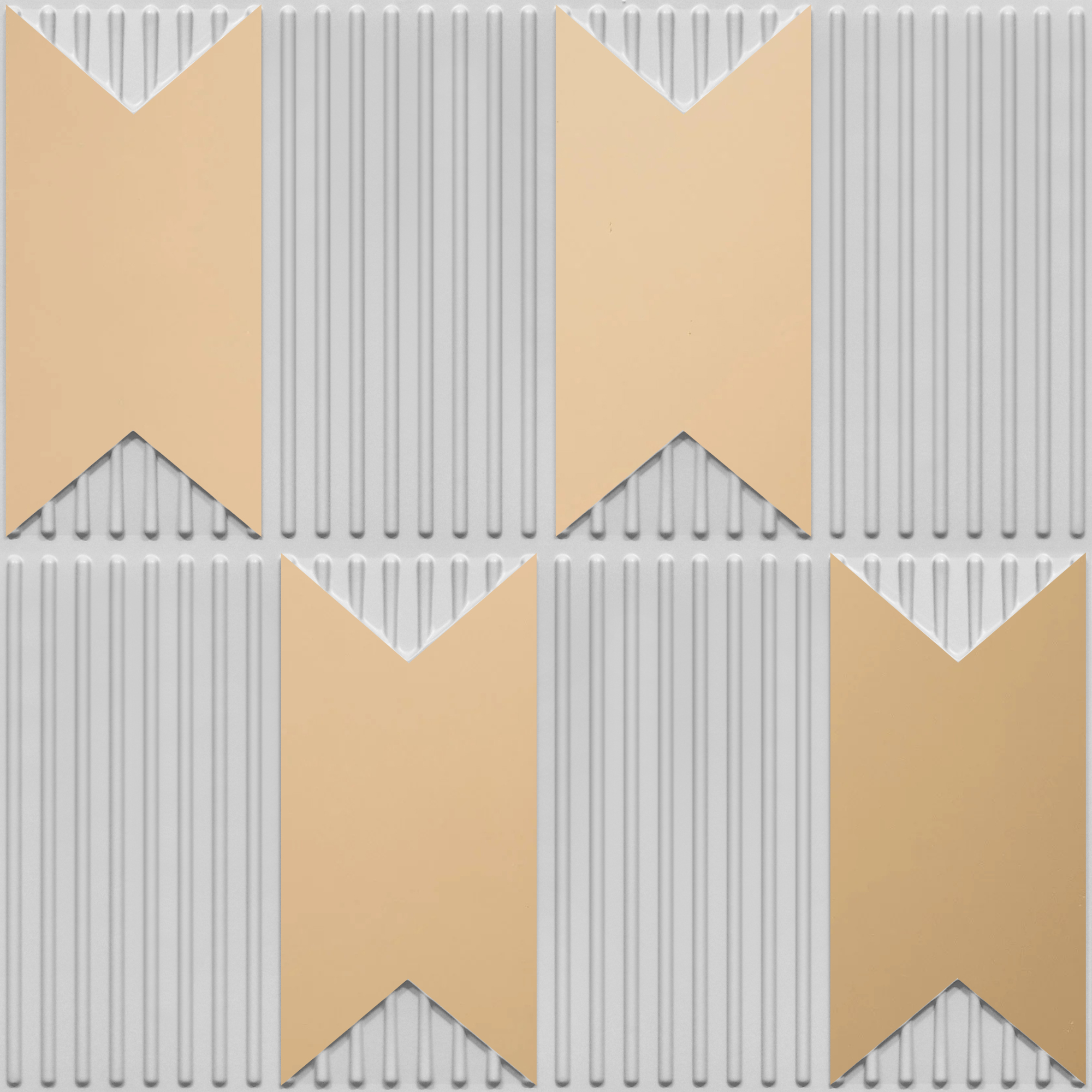 Peel and Stick Acrylic Mirror Color Copper – For Design No – 2002 Chevron Crest