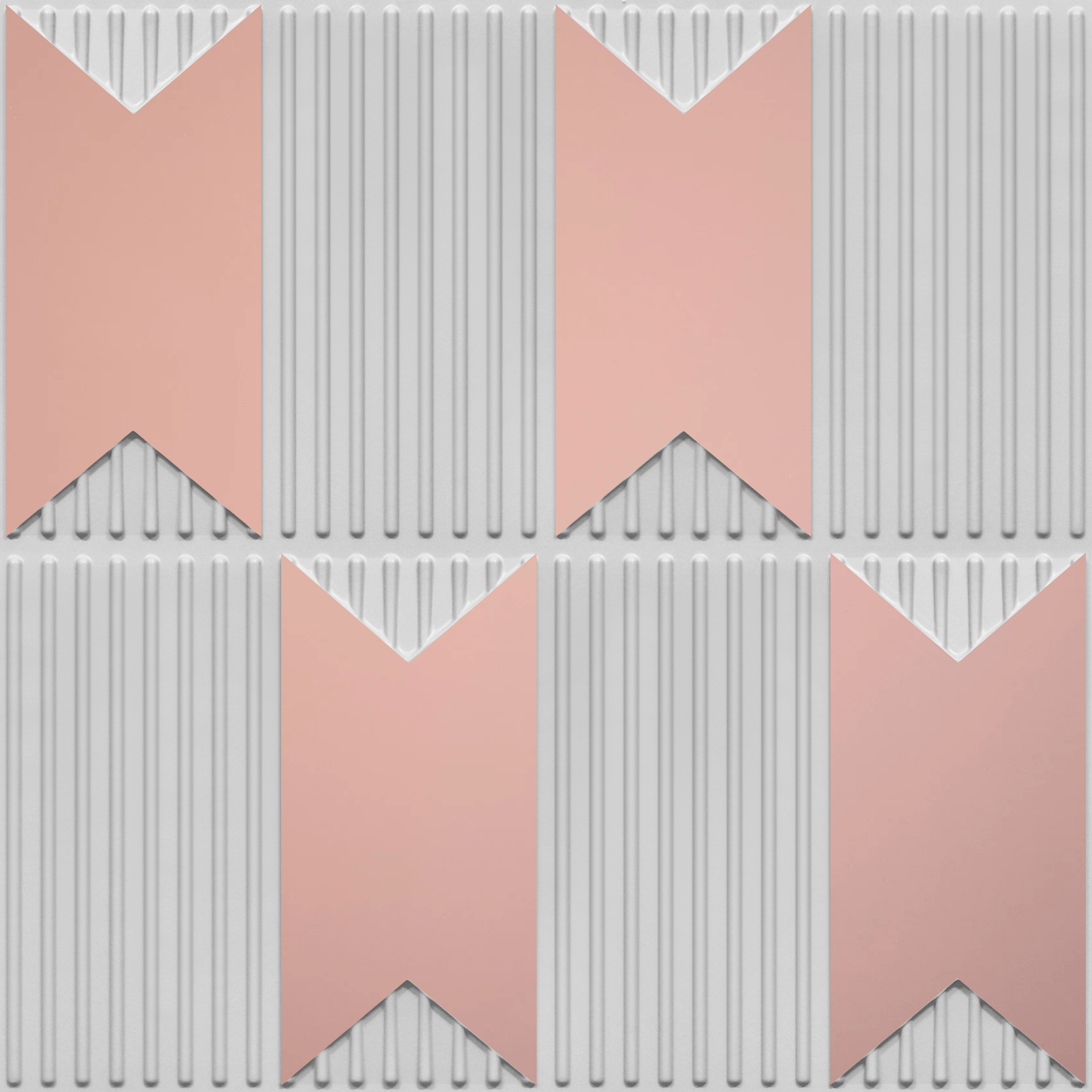 Peel and Stick Acrylic Mirror Color Rose Gold – For Design No – 2002 Chevron Crest