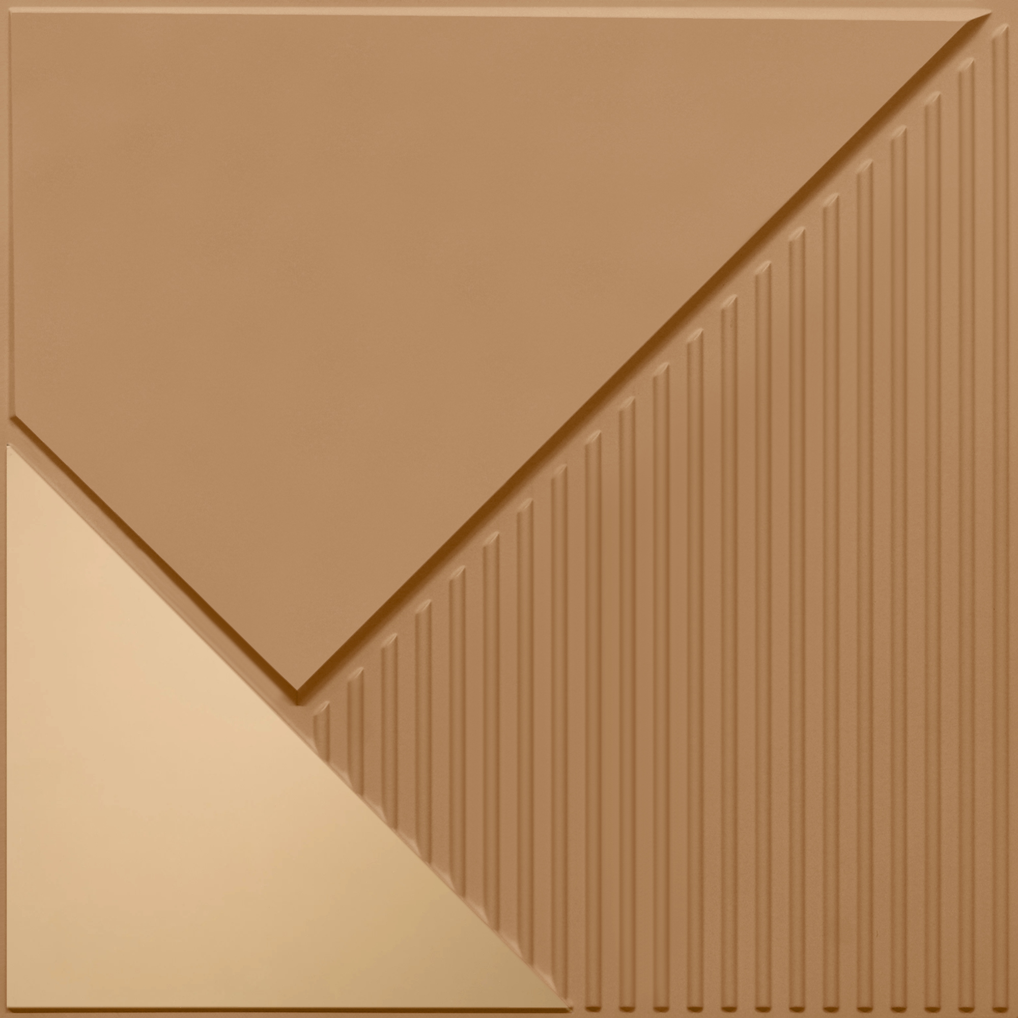 Peel and Stick Acrylic Mirror Color Copper – For Design No – 2003 Diagonal Edge