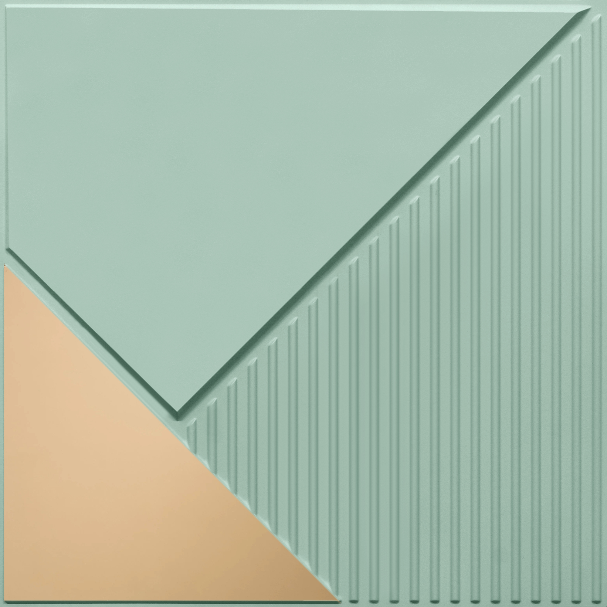 Peel and Stick Acrylic Mirror Color Copper – For Design No – 2003 Diagonal Edge