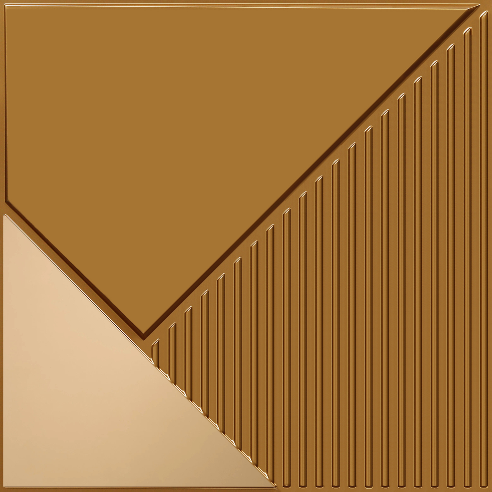 Peel and Stick Acrylic Mirror Color Copper – For Design No – 2003 Diagonal Edge