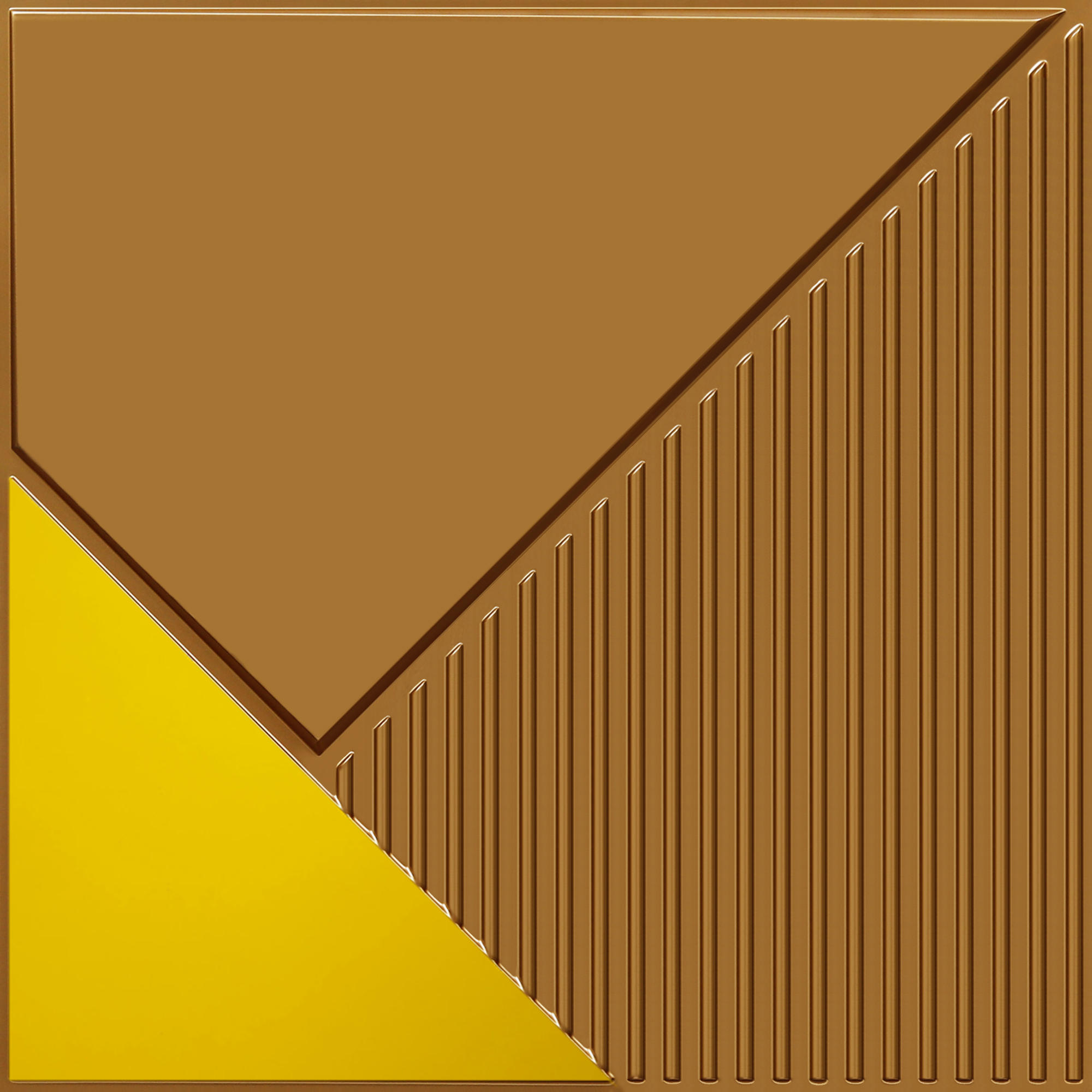 Peel and Stick Acrylic Mirror Color Gold – For Design No – 2003 Diagonal Edge