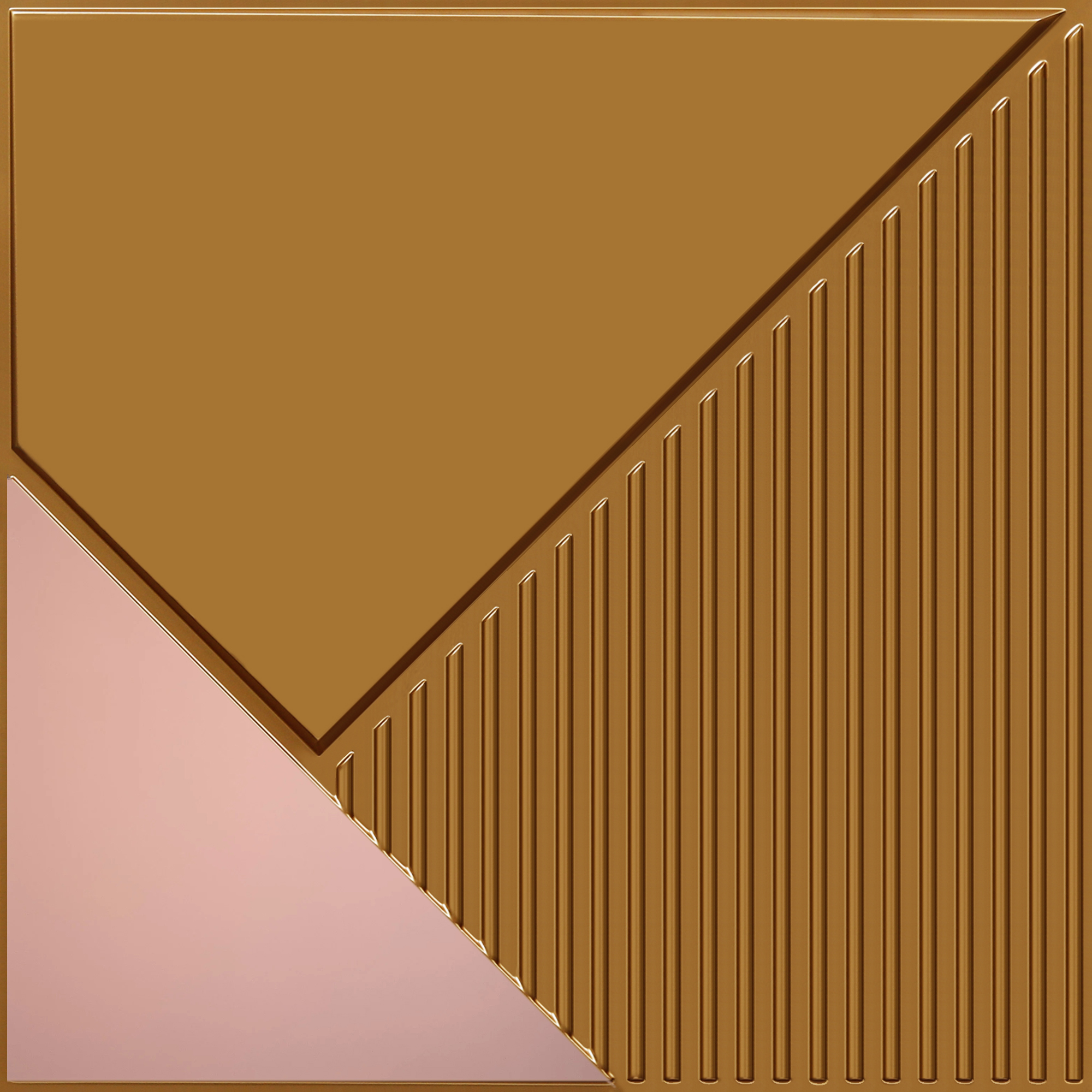 Peel and Stick Acrylic Mirror Color Rose Gold – For Design No – 2003 Diagonal Edge