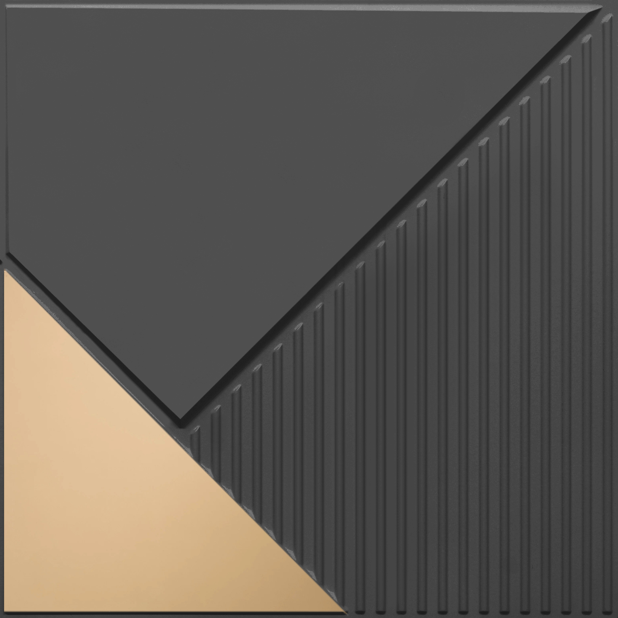 Peel and Stick Acrylic Mirror Color Copper – For Design No – 2003 Diagonal Edge
