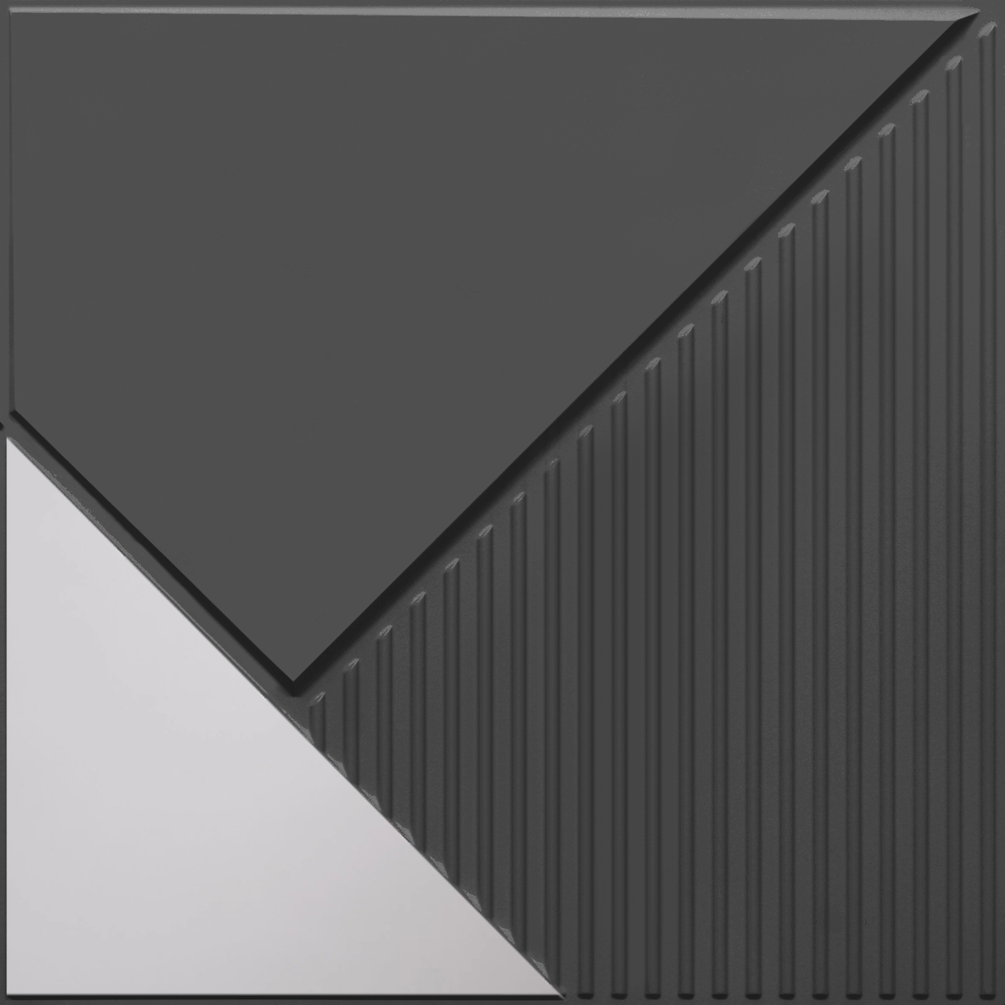 Peel and Stick Acrylic Mirror Color Silver – For Design No – 2003 Diagonal Edge