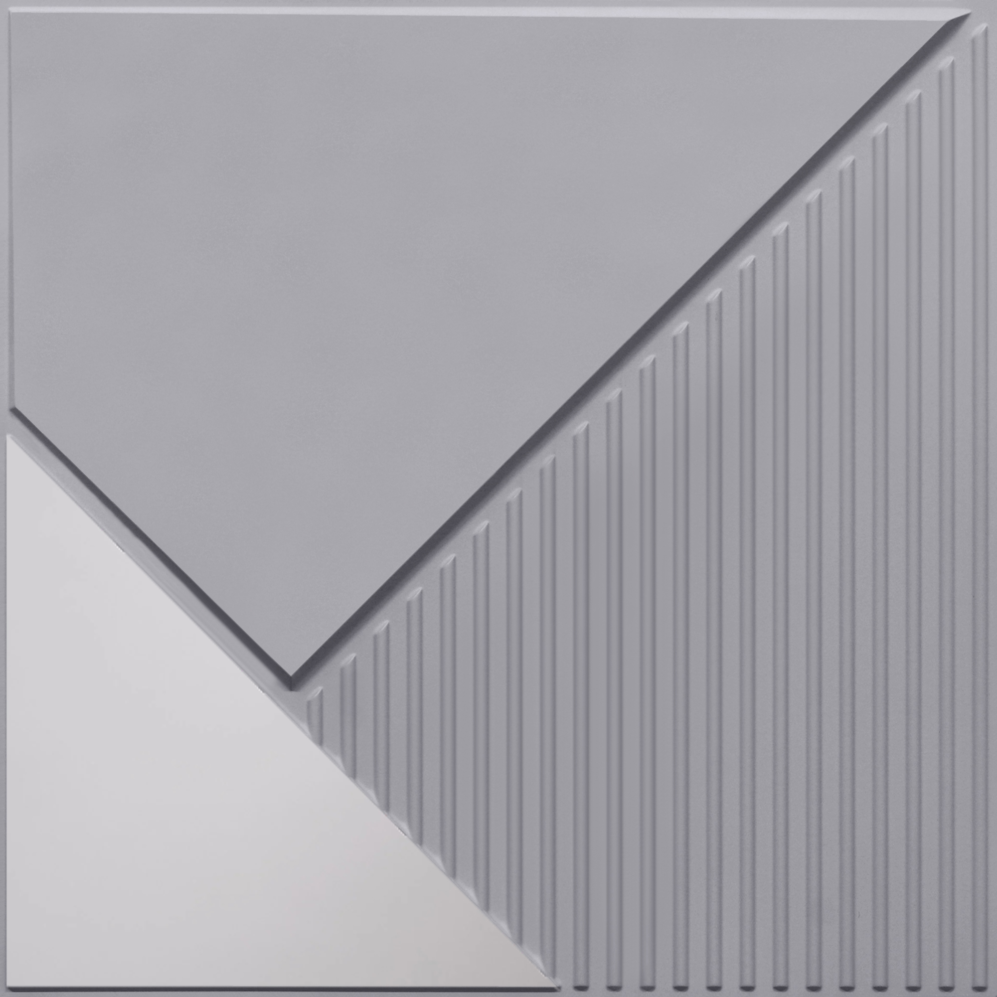 Peel and Stick Acrylic Mirror Color Silver – For Design No – 2003 Diagonal Edge