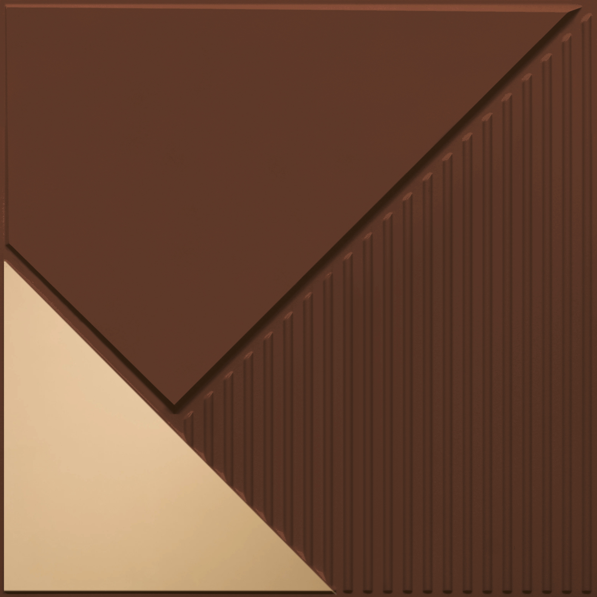 Peel and Stick Acrylic Mirror Color Copper – For Design No – 2003 Diagonal Edge