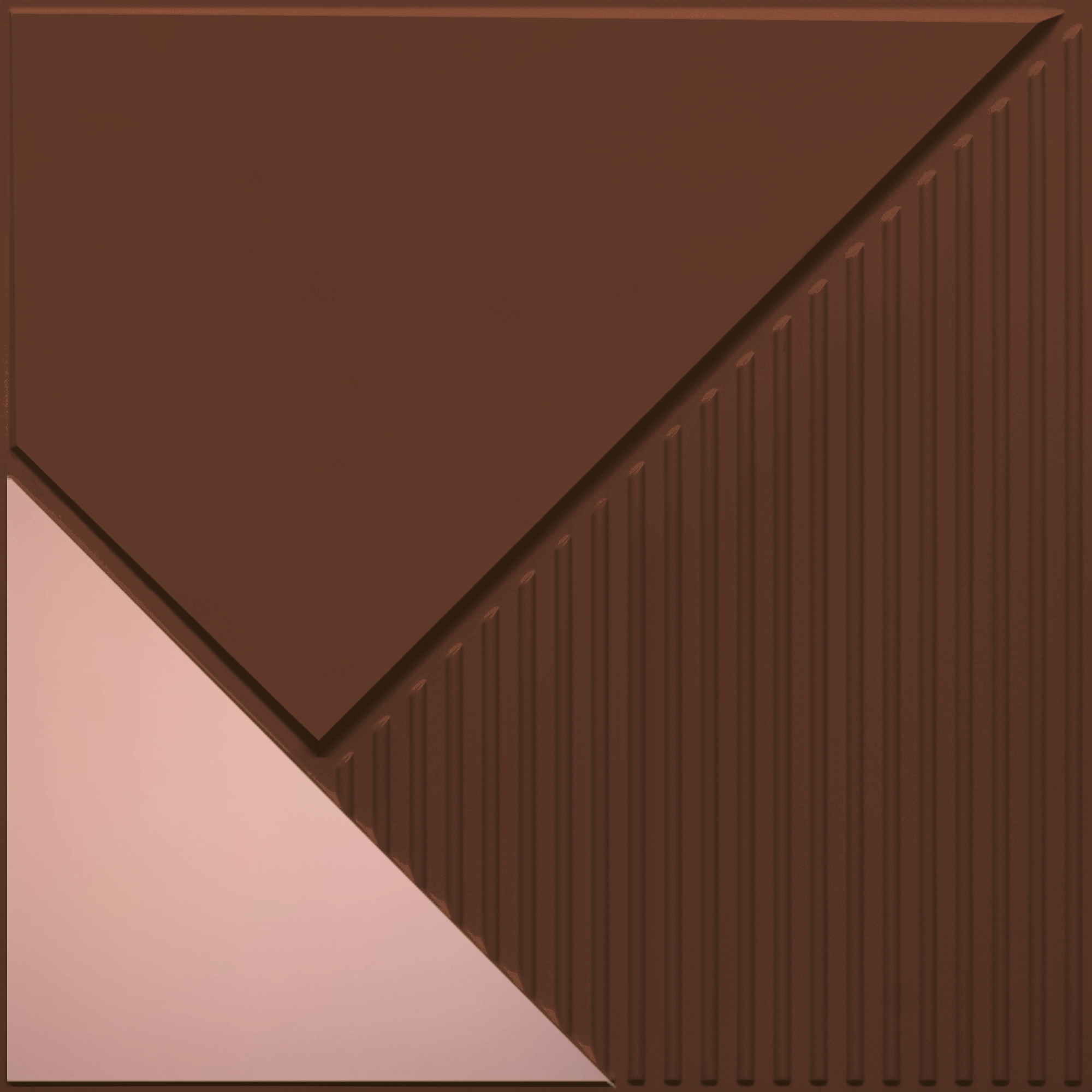 Peel and Stick Acrylic Mirror Color Rose Gold – For Design No – 2003 Diagonal Edge