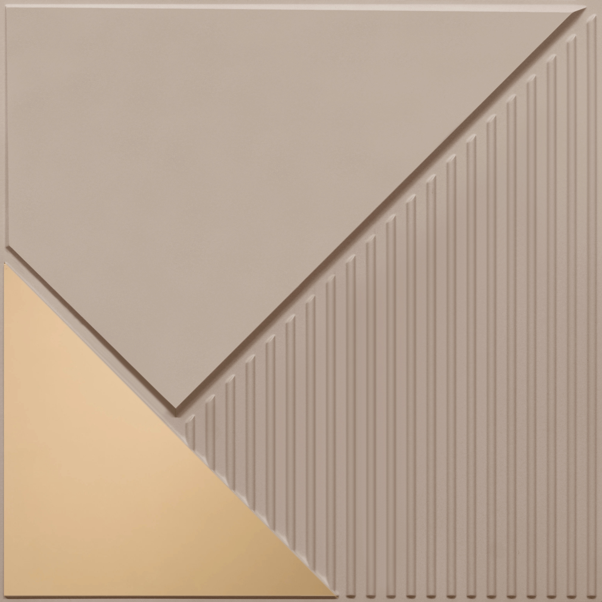 Peel and Stick Acrylic Mirror Color Copper – For Design No – 2003 Diagonal Edge