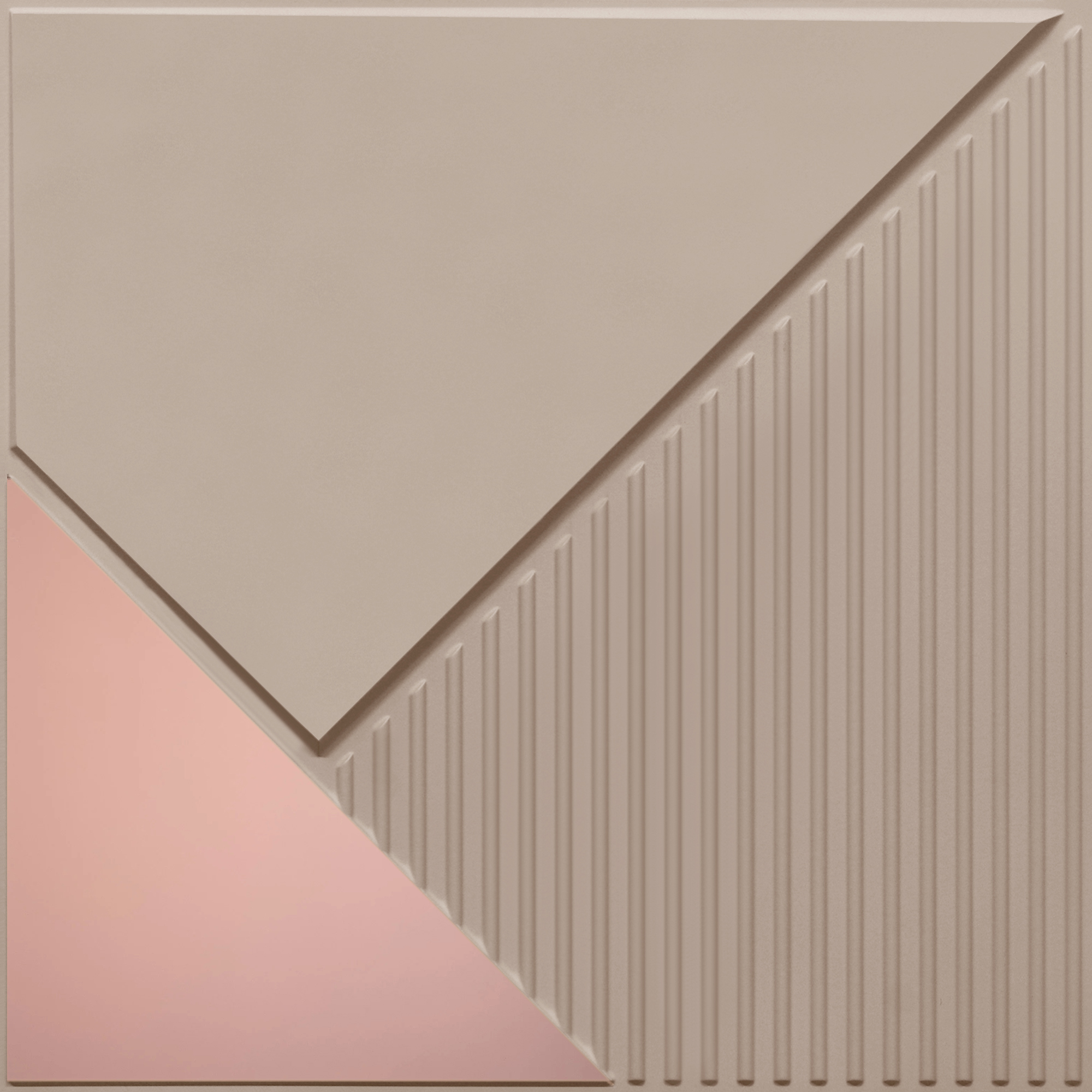 Peel and Stick Acrylic Mirror Color Rose Gold – For Design No – 2003 Diagonal Edge