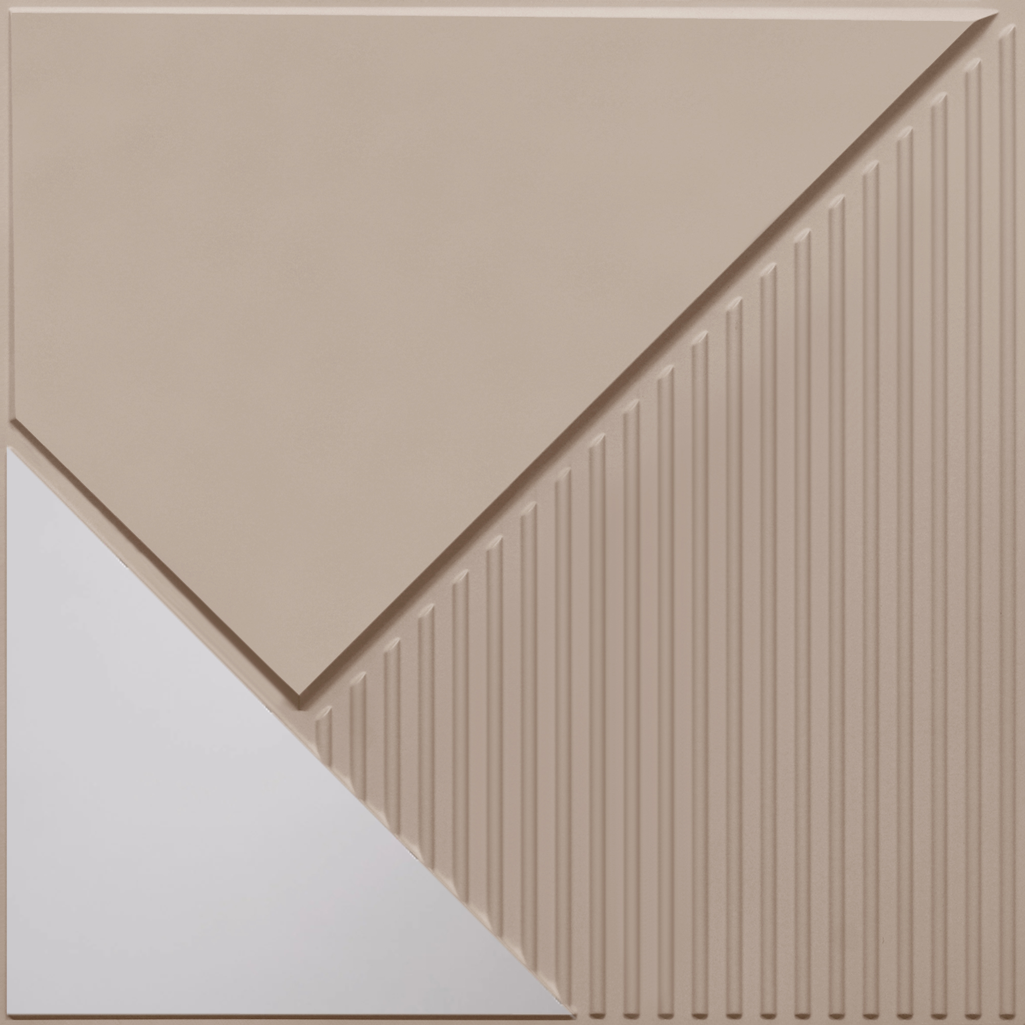 Peel and Stick Acrylic Mirror Color Silver – For Design No – 2003 Diagonal Edge