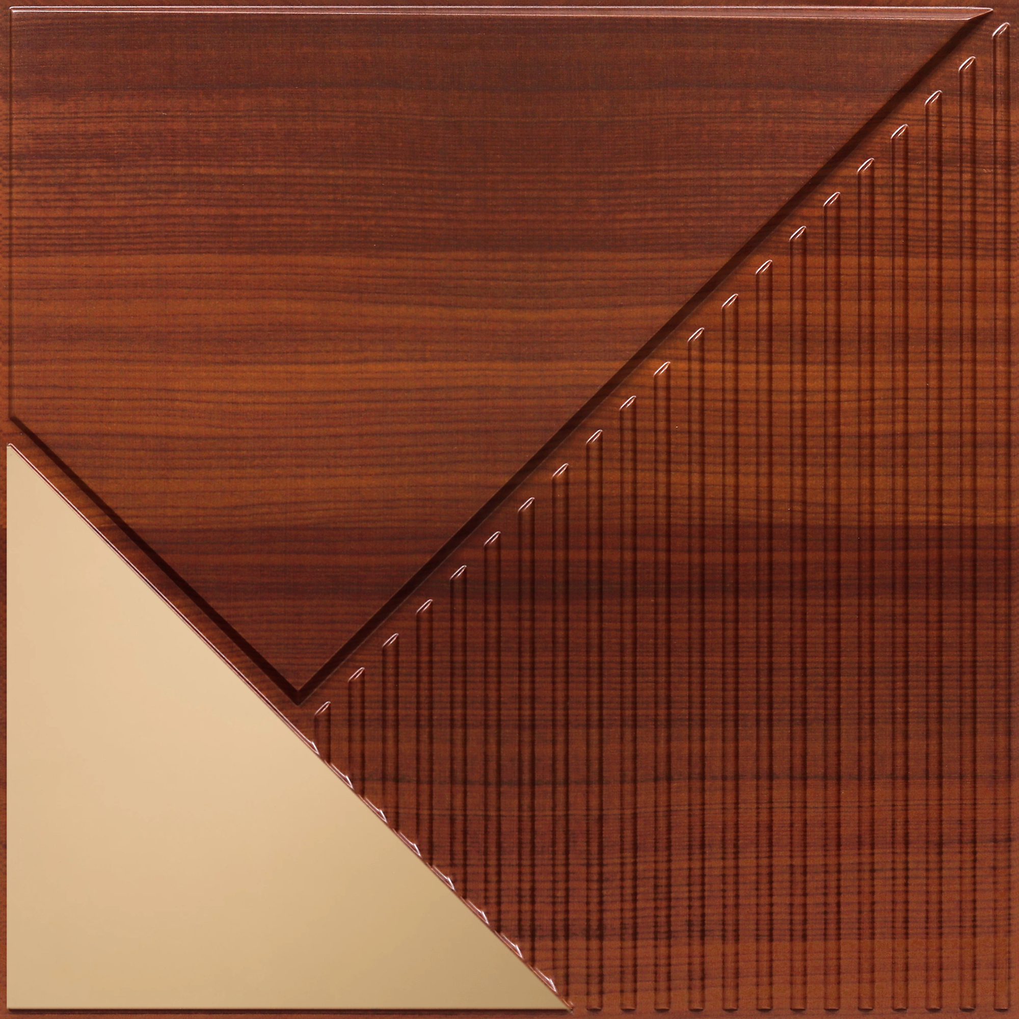 Peel and Stick Acrylic Mirror Color Copper – For Design No – 2003 Diagonal Edge