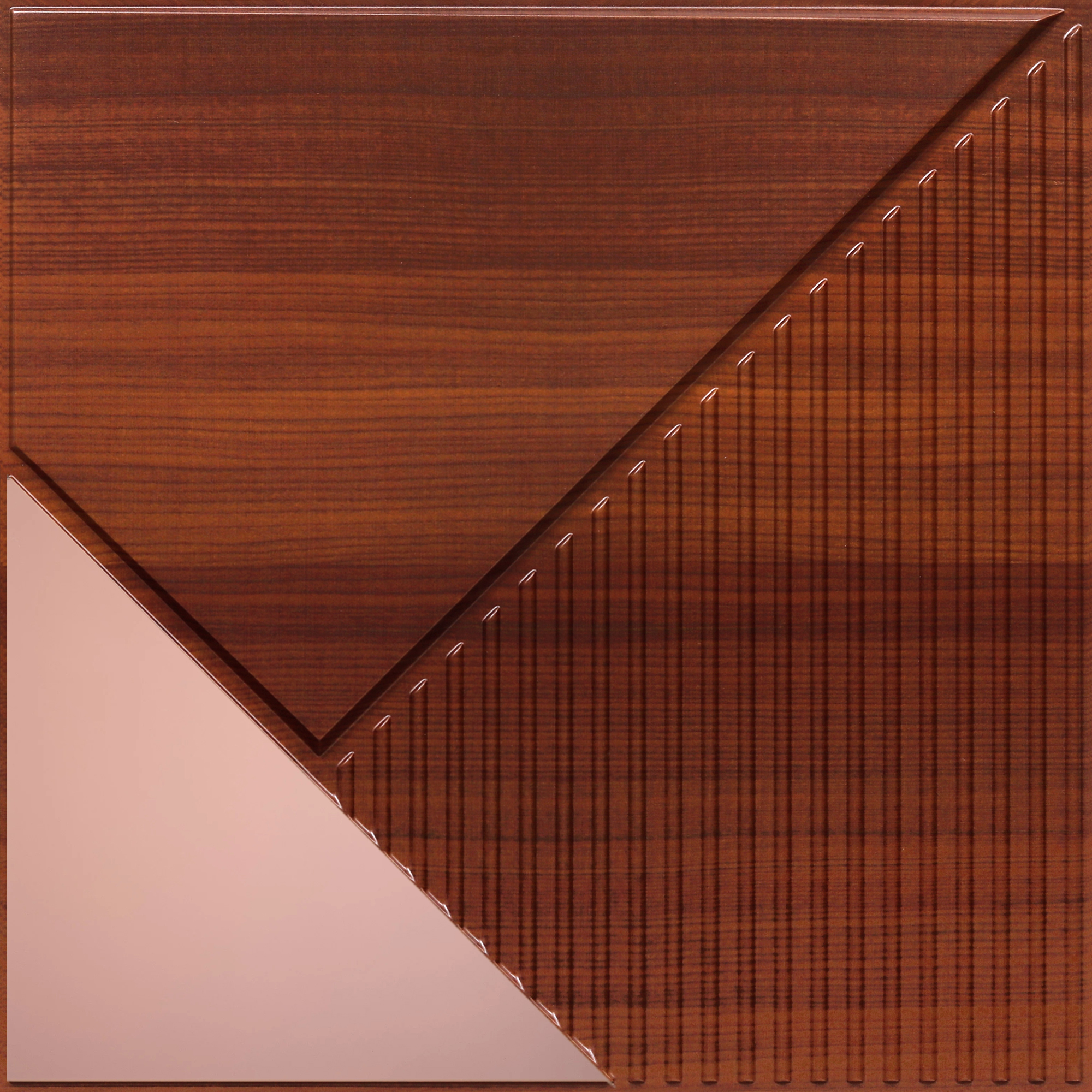 Peel and Stick Acrylic Mirror Color Rose Gold – For Design No – 2003 Diagonal Edge