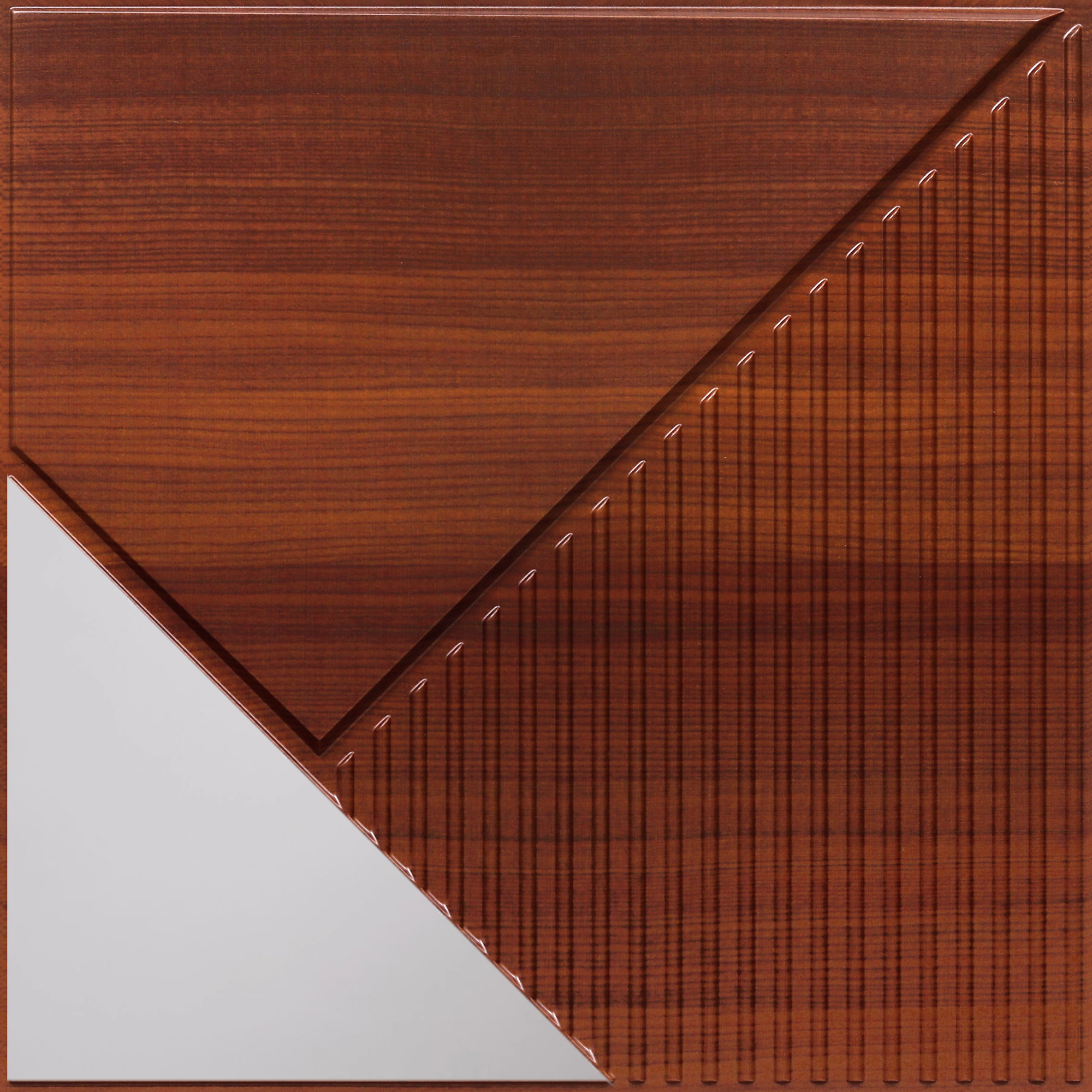 Peel and Stick Acrylic Mirror Color Silver – For Design No – 2003 Diagonal Edge